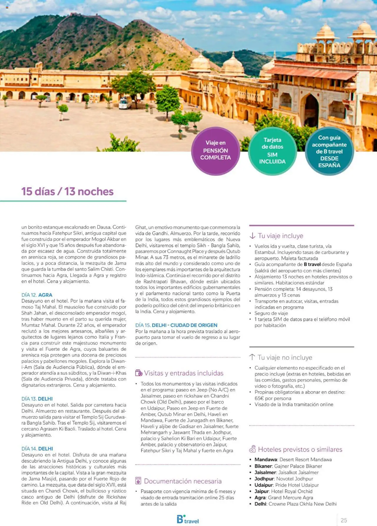 B the travel brand Viajeros Expertos Internacional 2026 │ válido desde el 03/10/2025 | Página: 25 | Productos: Maleta, Móvil, Video, Bebidas