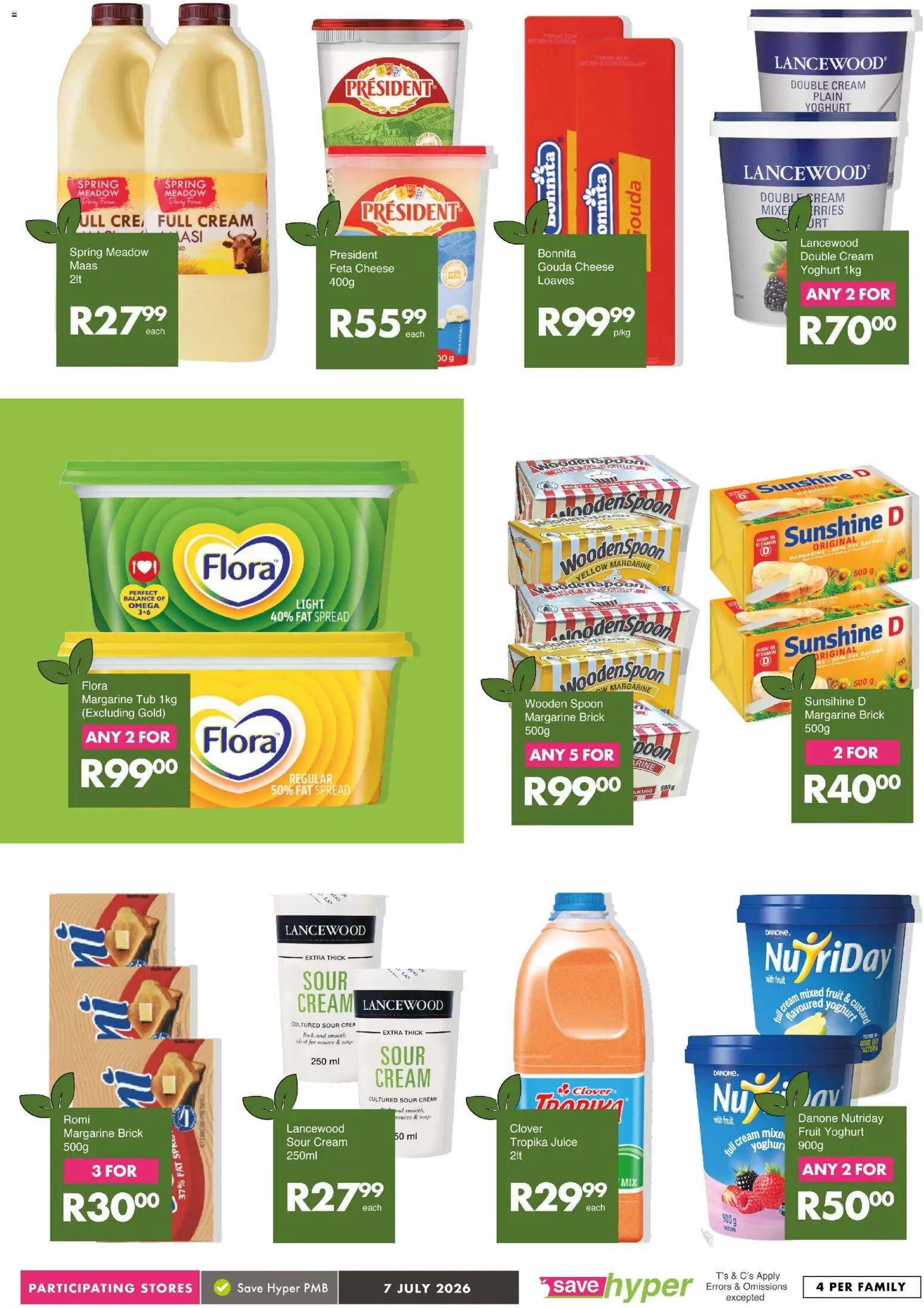 New Save catalogue – valid from 07/07/2026 | Page: 10 | Products: Light, Margarine, Sour cream, Máscara de pestañas