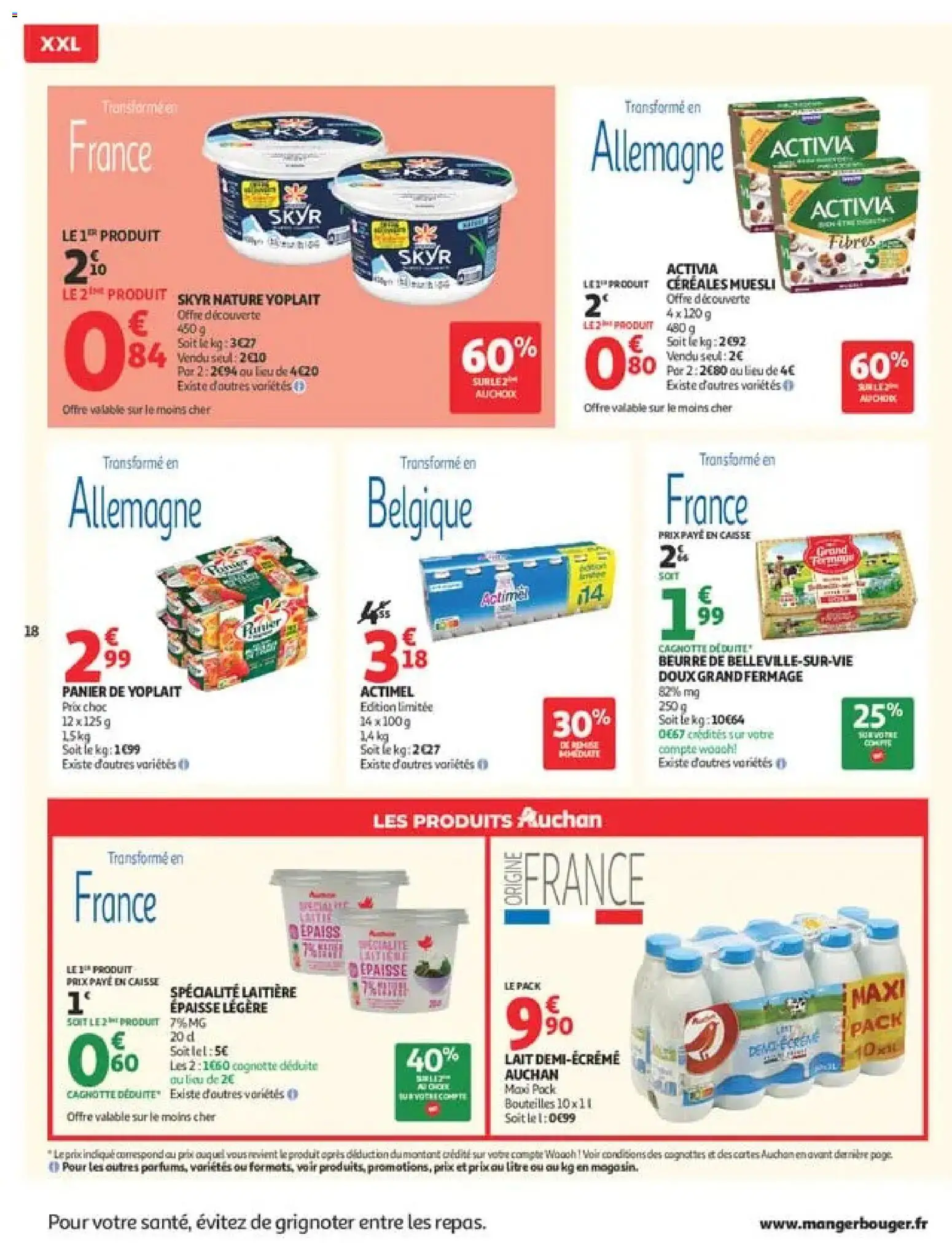 {H1} | Page: 18 | Produits: Panier de Yoplait, Lait, Beurre, Skyr