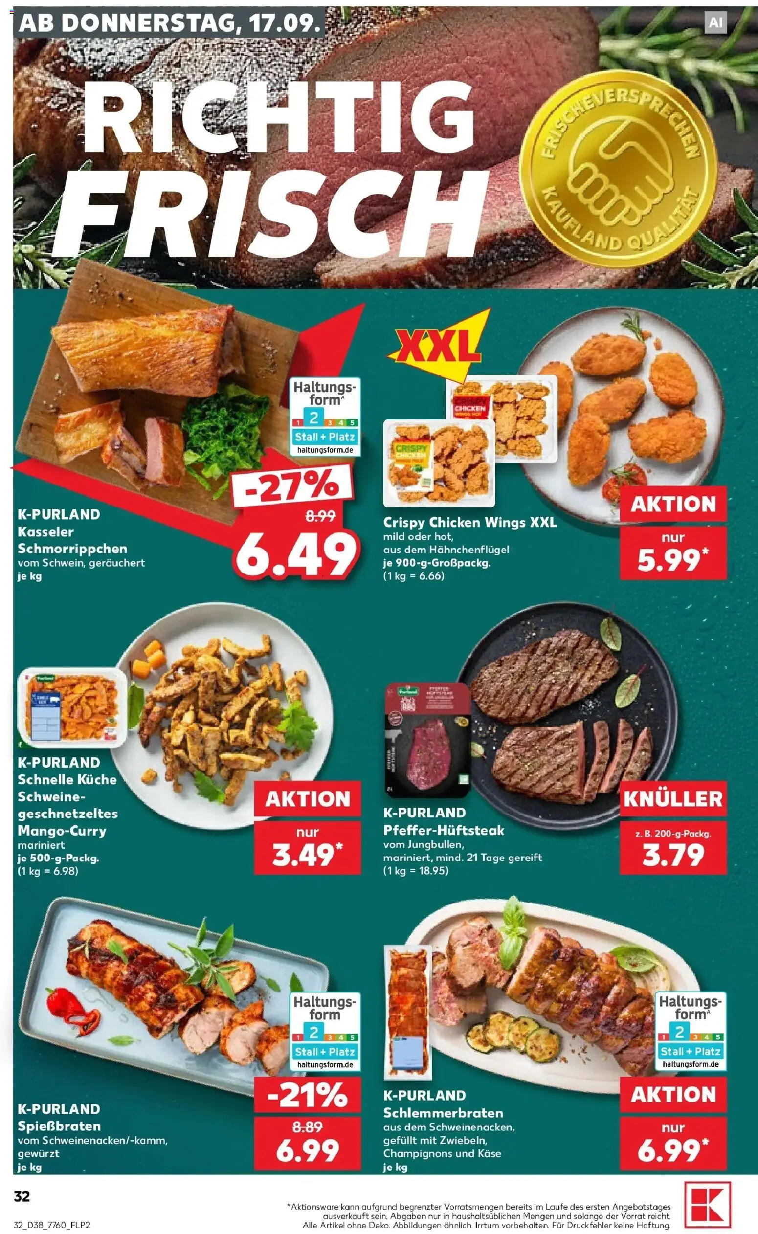 Prospekt Kaufland ab 14.09.2026 » Angebote Online zum Blättern | Seite: 44 | Produkte: Käse, Küche, Champignons