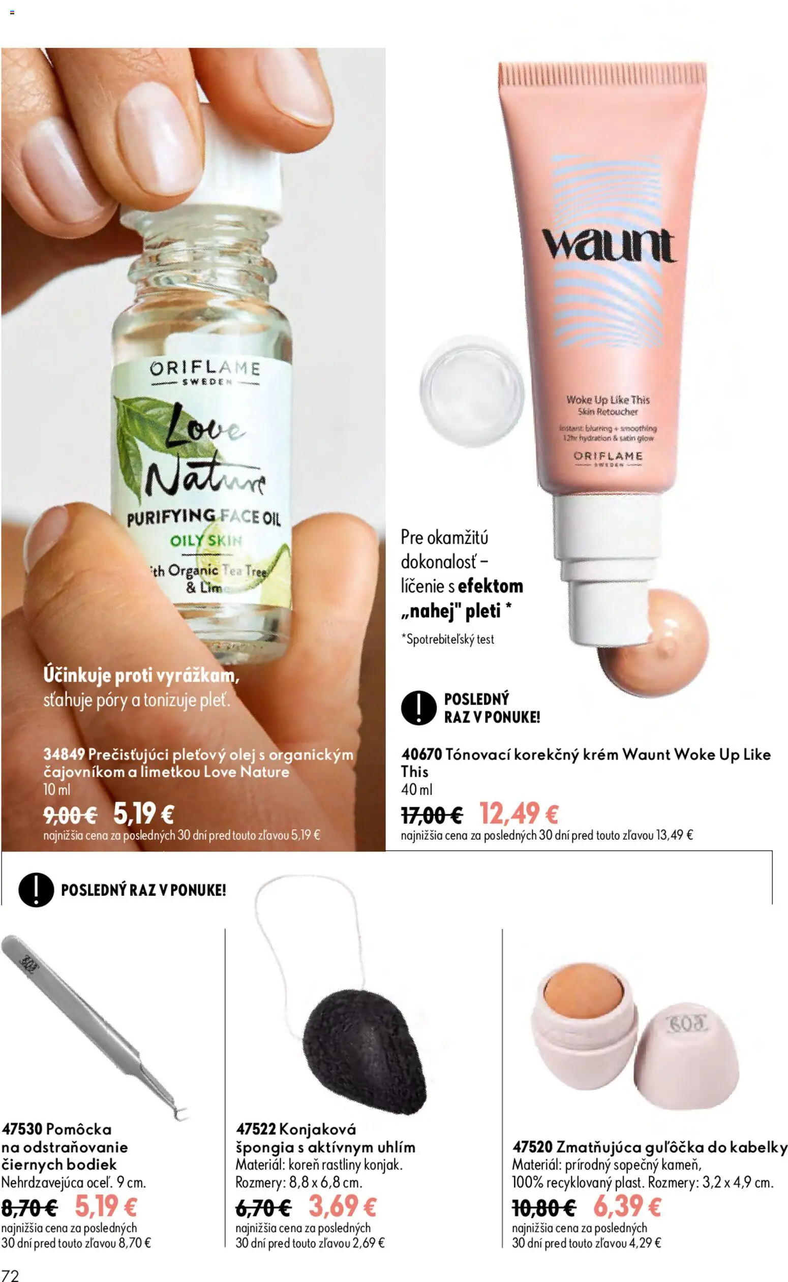 Nové Oriflame akcie – leták je platný od 09.09.2026 | Strana: 72 | Produkty: Olej, Krém