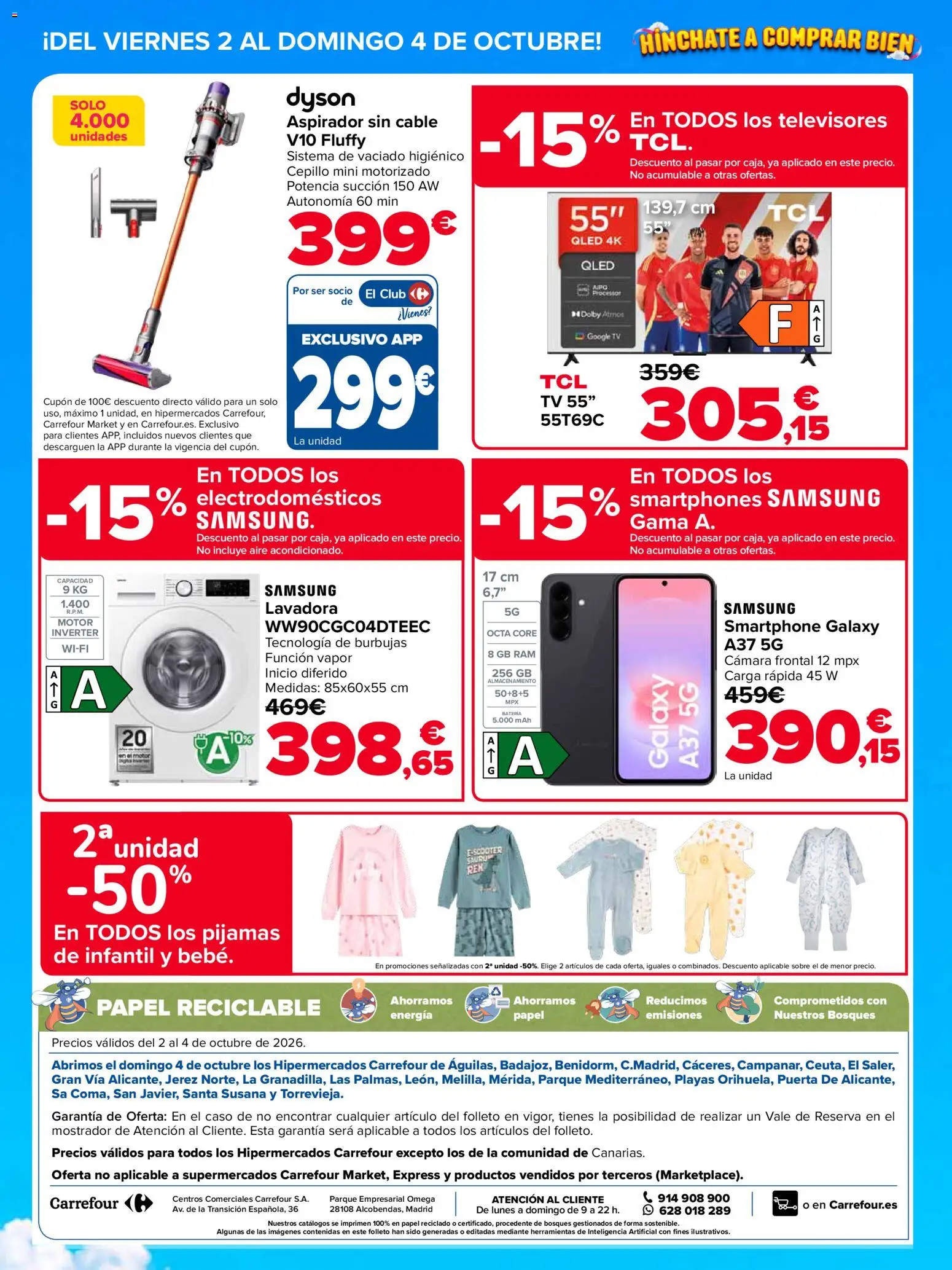 Carrefour Precio Imbatible │ válido desde el 02/10/2026 | Página: 4 | Productos: Omega, Smartphone, Televisión, Cámara