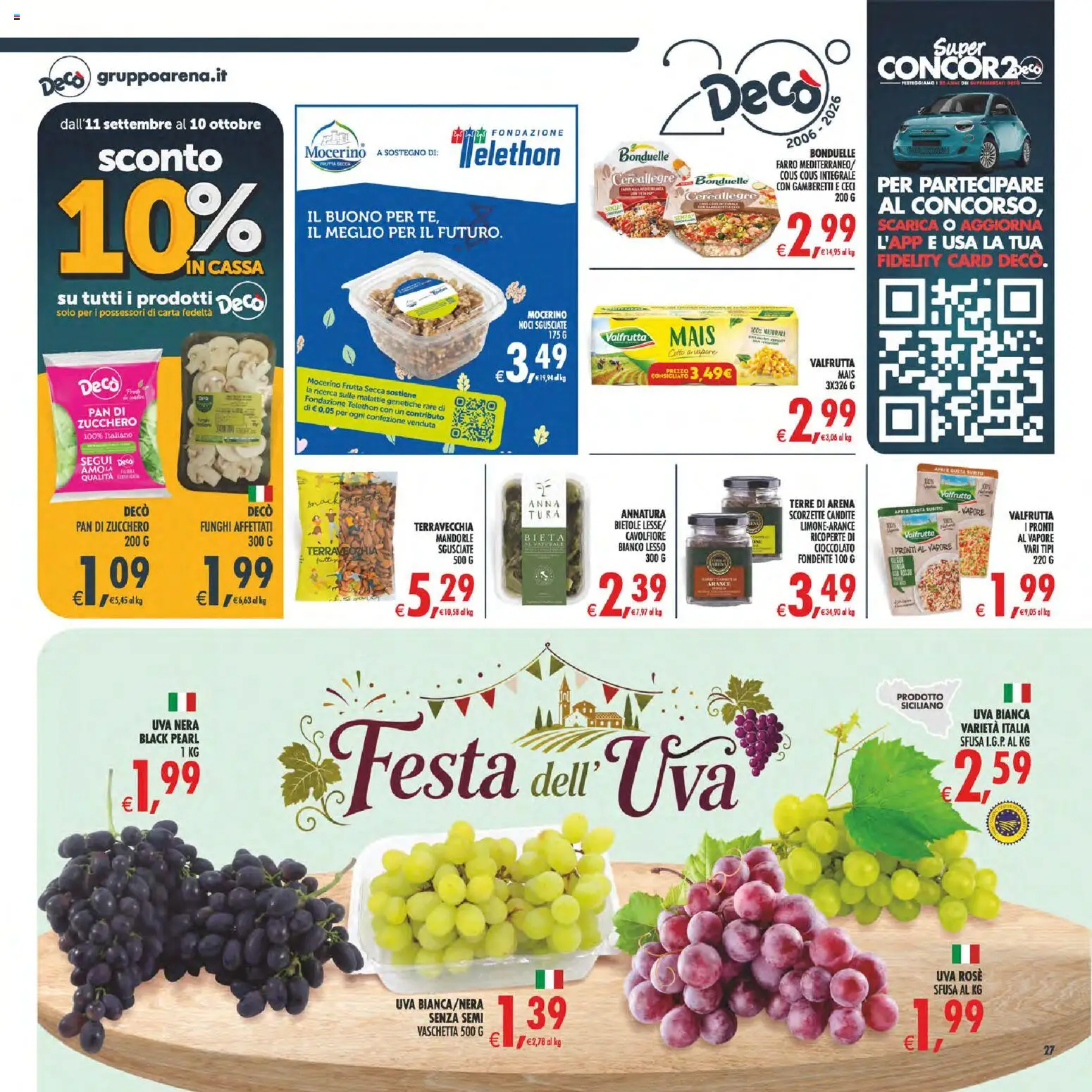Volantino Decò del 22/09/2026 | Pagina: 29 | Prodotti: Ceci, Zucchero, Mandorle, Farro