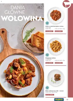 Pogląd oferty "Gulasz w sosie demi glace z winem, mięso 45%, opak. 3 kg, pak. po 4 opak. x 3 kg" - ważna od 29.05.2025 | Strona: 15 | Produkty: Mięso, Wołowina, Gulasz