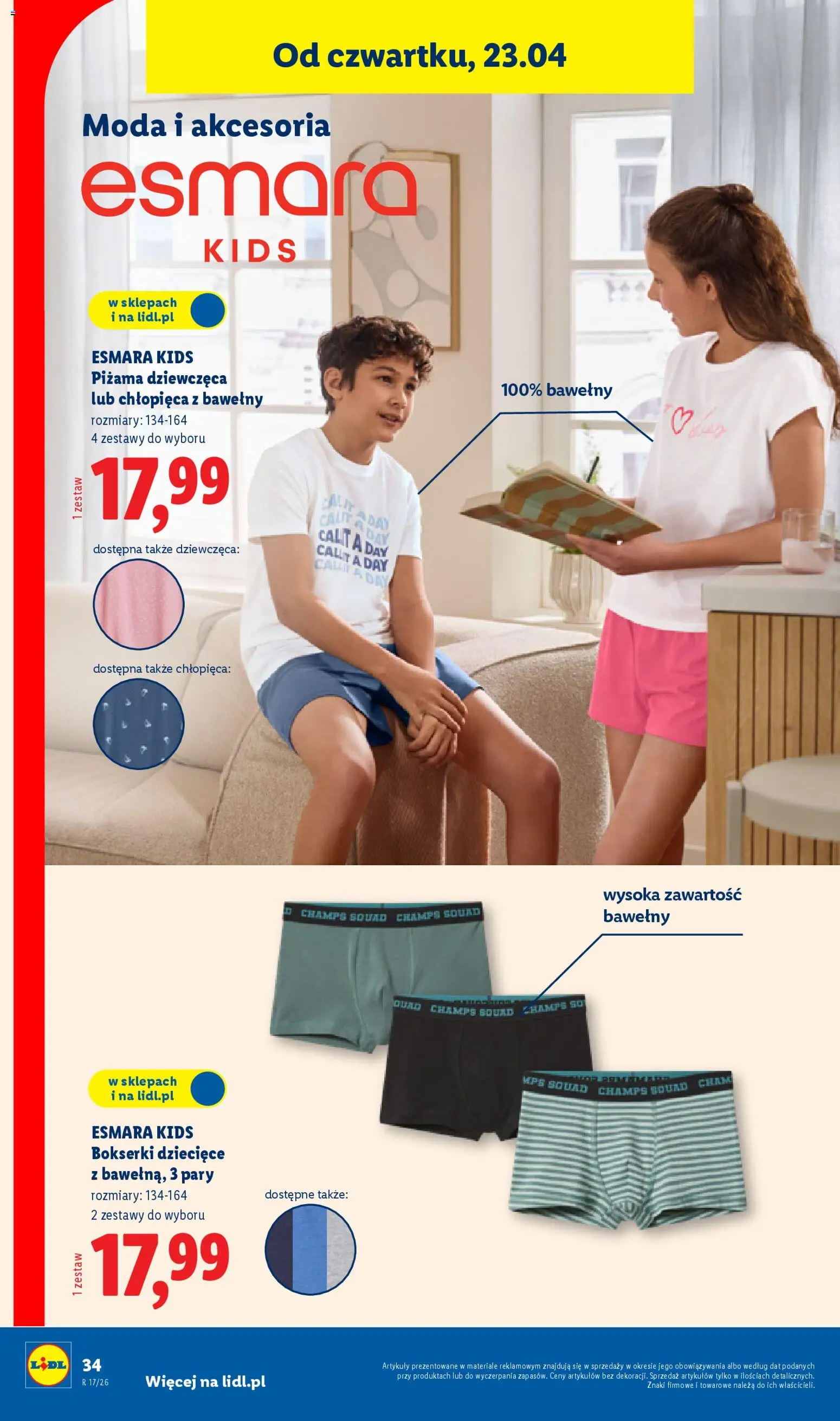 Lidl Katalog od 20.04.2026 | Strona: 46 | Produkty: Piżama, Bokserki