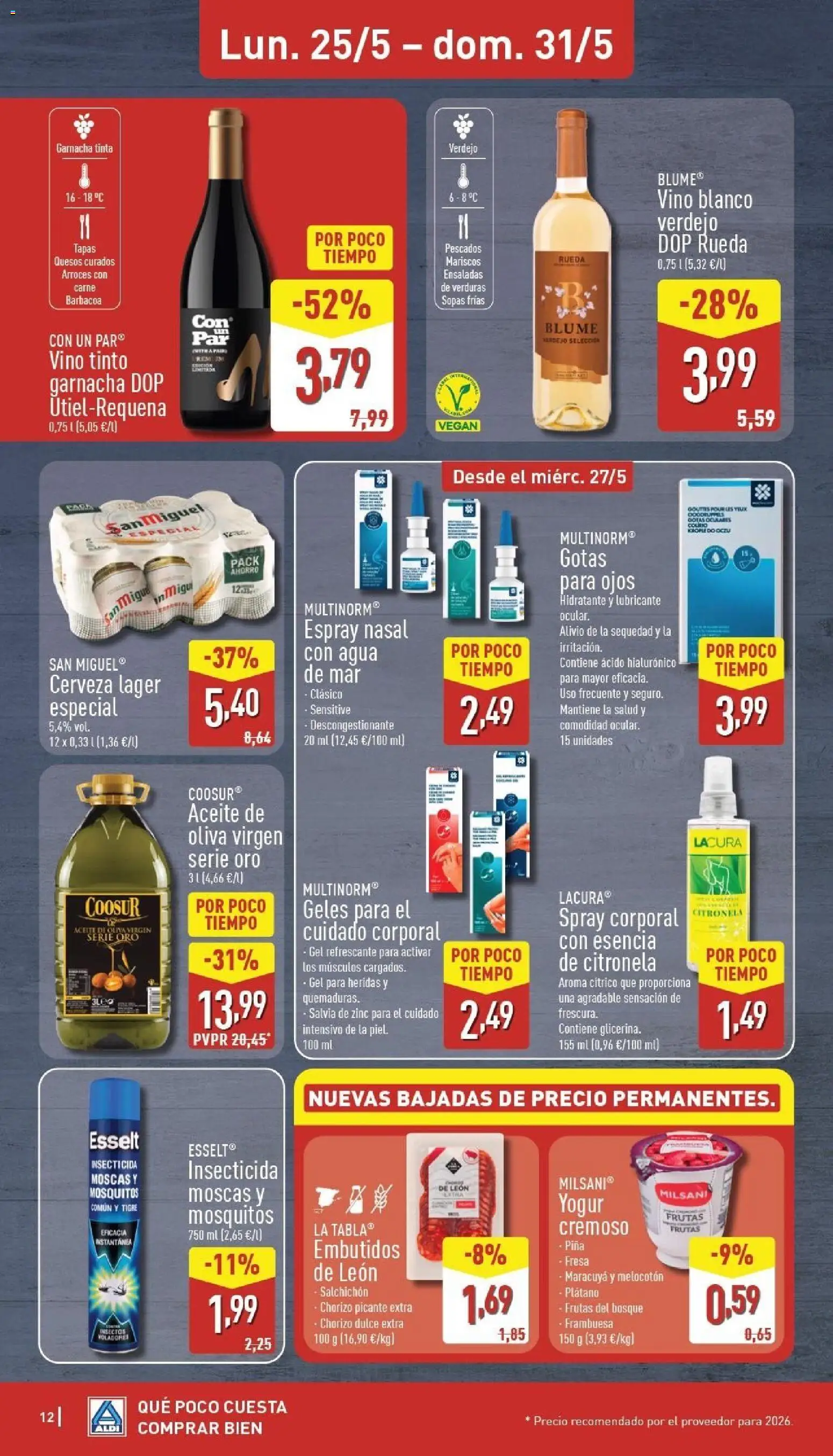 Aldi folleto Península │ válido desde el 25.05.2026 | Página: 12 | Productos: Aceite, Vino, Barbacoa, Κλειδαριά της πόρτας