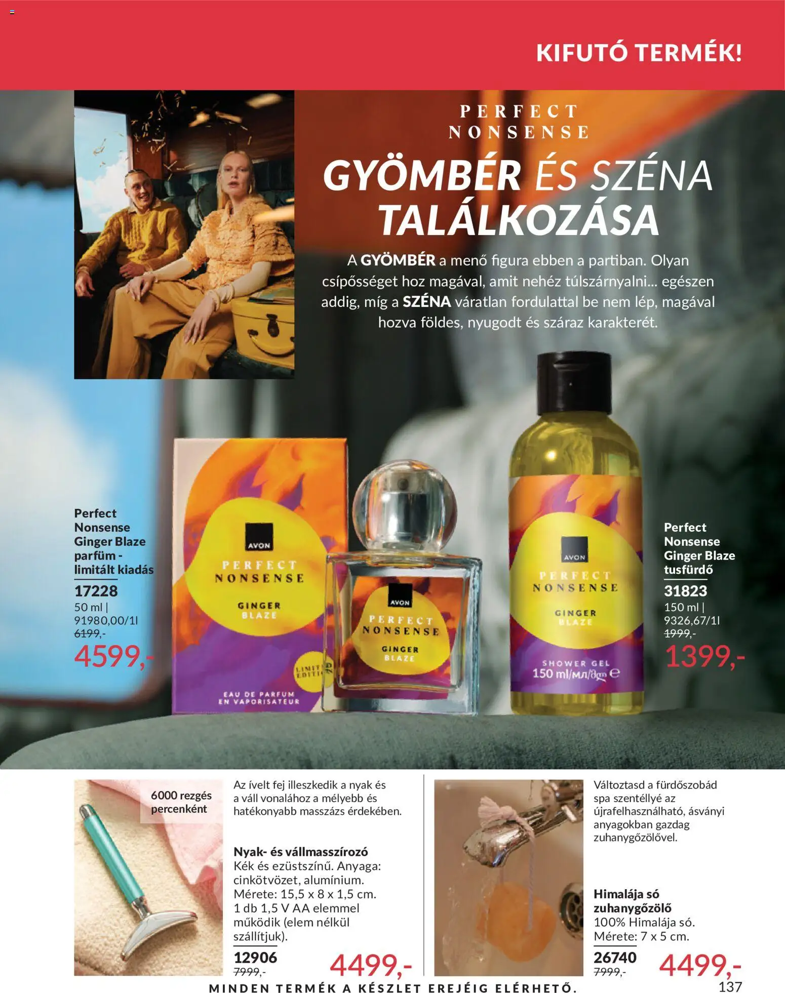 Avon akciós ujság - amely érvényes a következő dátumtól: 01.05.2026 | Oldal: 159 | Termékek: Gyömbér, Parfüm, Tusfürdő, Só