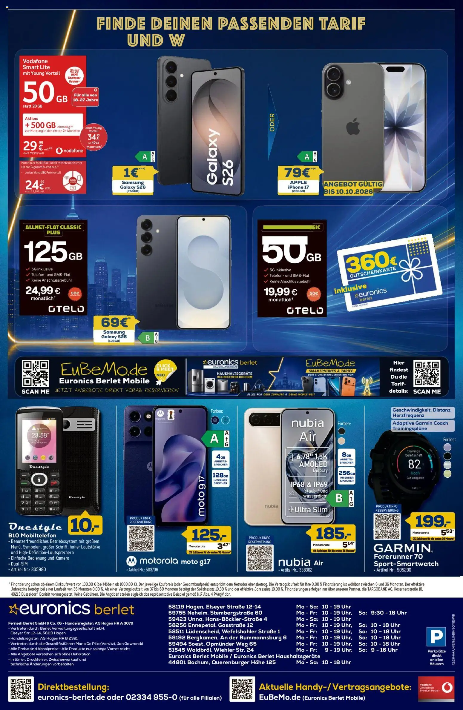 Euronics Prospekt – gültig ab 08.10.2026 | Seite: 8 | Produkte: Kamera, Smartphones, Apple, Uhr