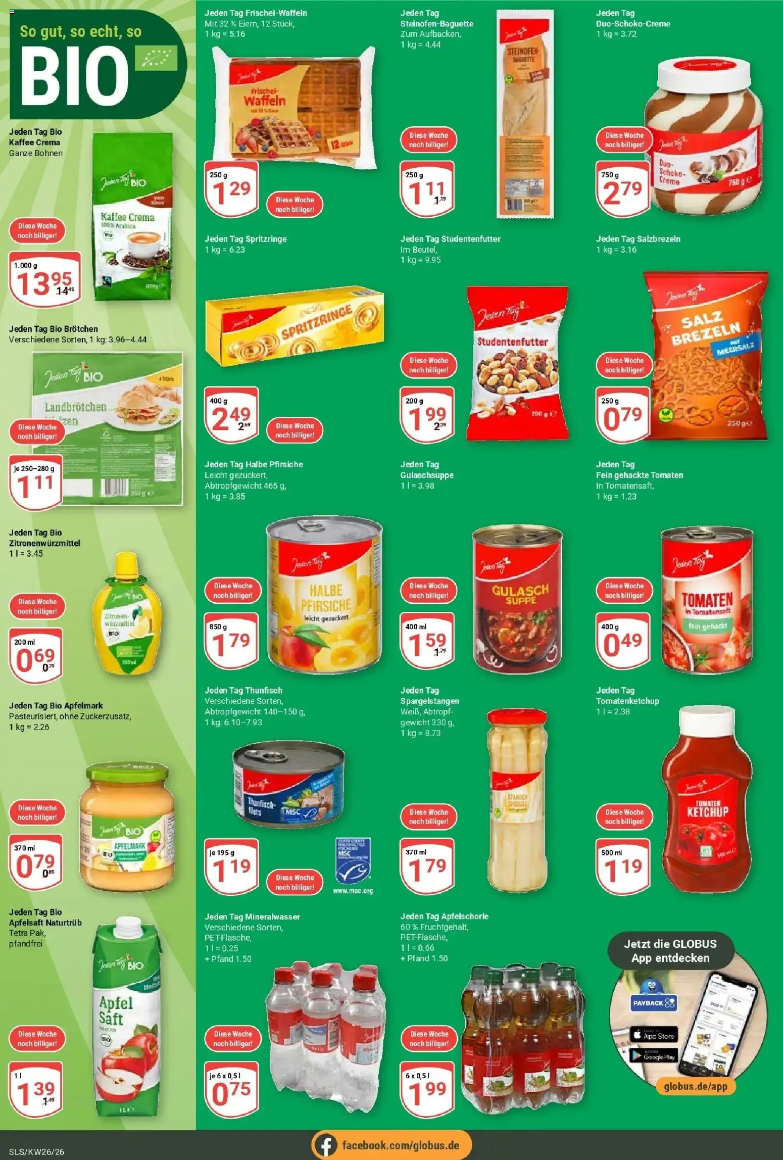 Globus Prospekt Saarlouis – gültig ab 21.06.2026 | Seite: 9 | Produkte: Gewicht, Baguette, Salz, Saft