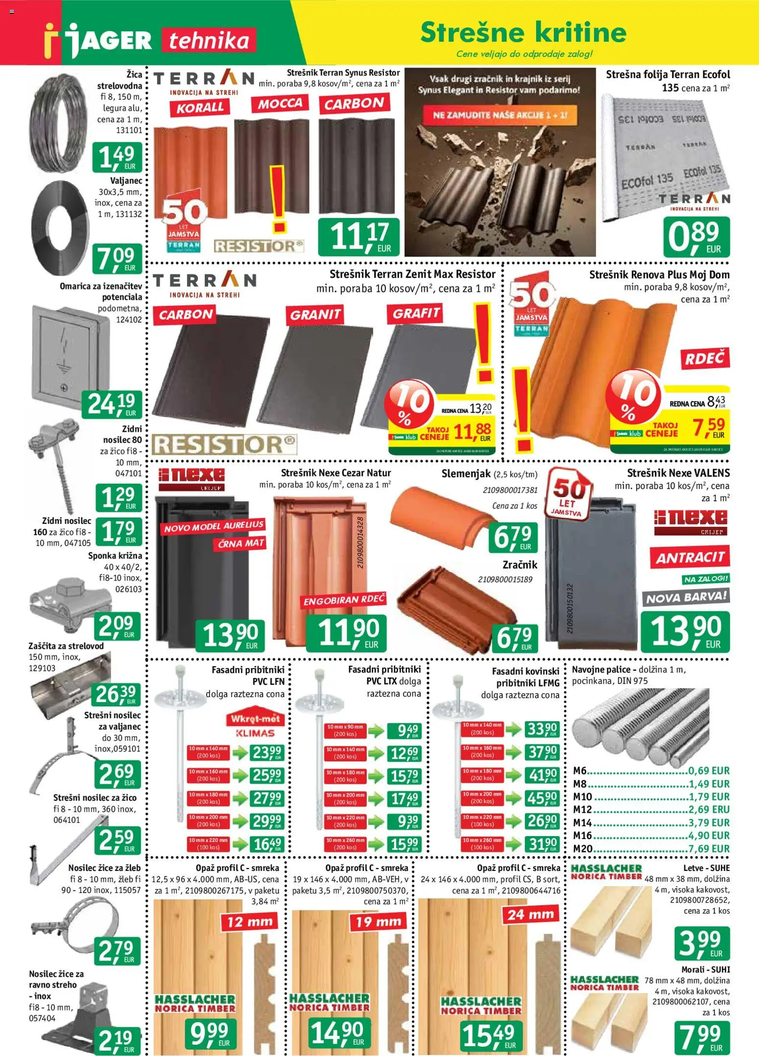 Novi Jager katalog ponudbe – veljaven od 01.07.2026 | Stran: 4 | Izdelki: Kos, Folija, Barva, Omarica