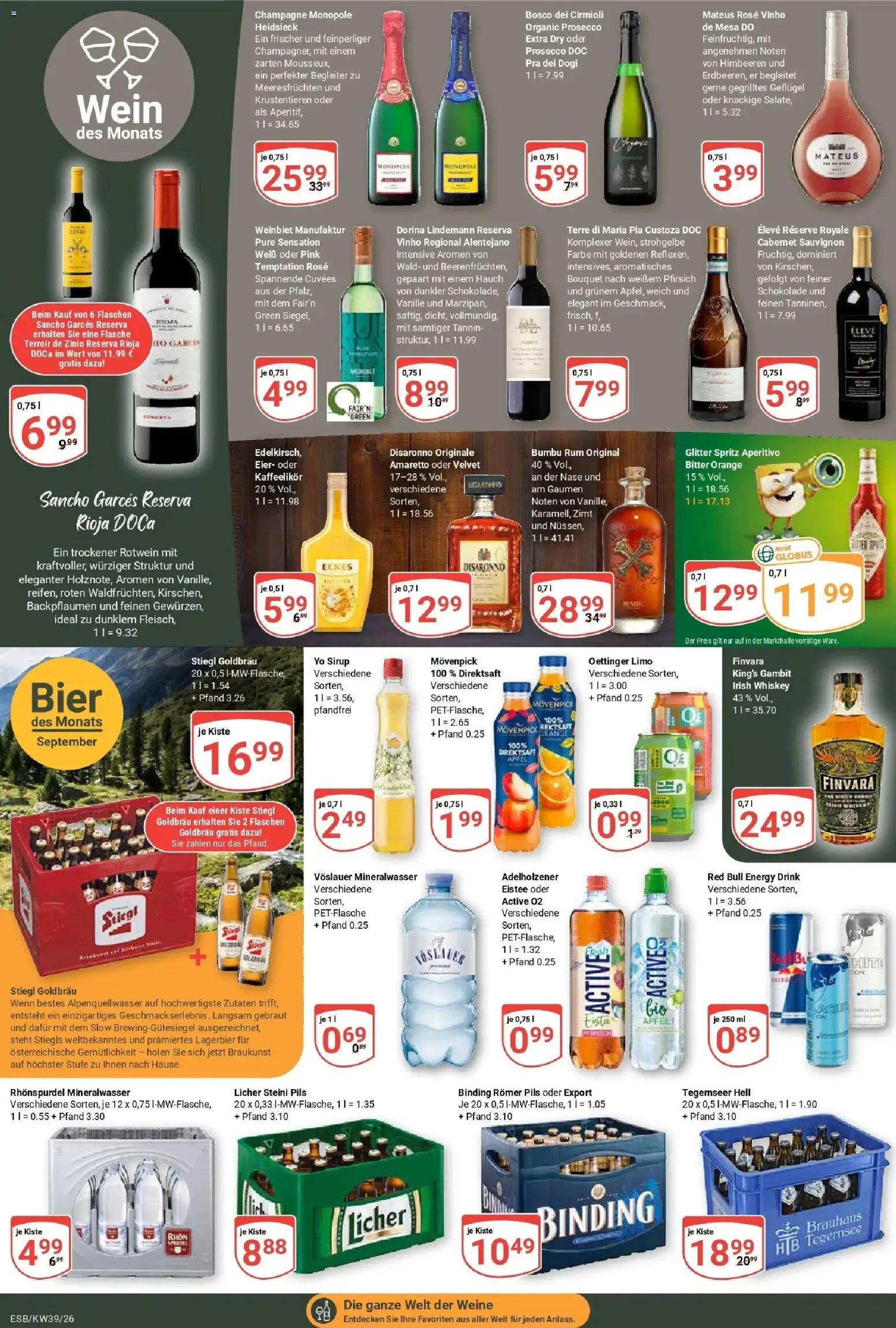 Globus Prospekt Eschborn (ab 21.09.2026) » Angebote online | Seite: 21 | Produkte: Energy, Rum, Oettinger, Pfirsich