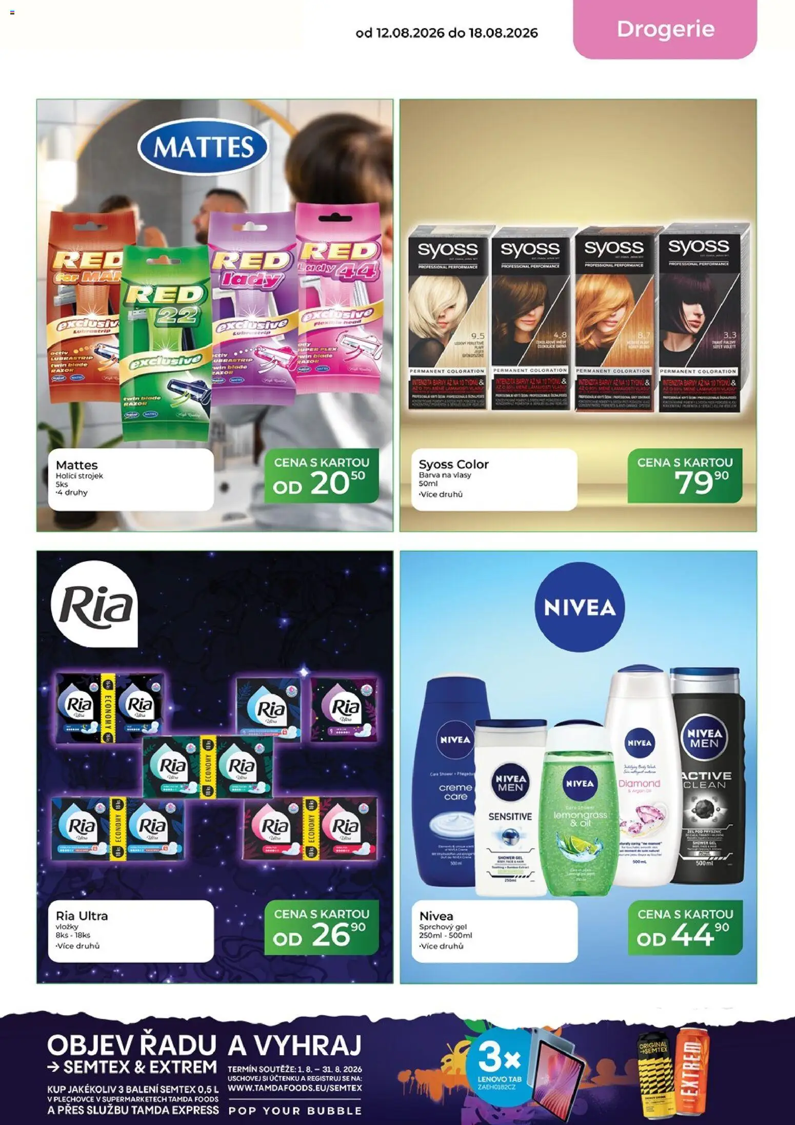 Tamda Foods leták od 12.08.2026 | Strana: 57 | Produkty: Sprchový gel, Semtex, Pes, Barva na vlasy