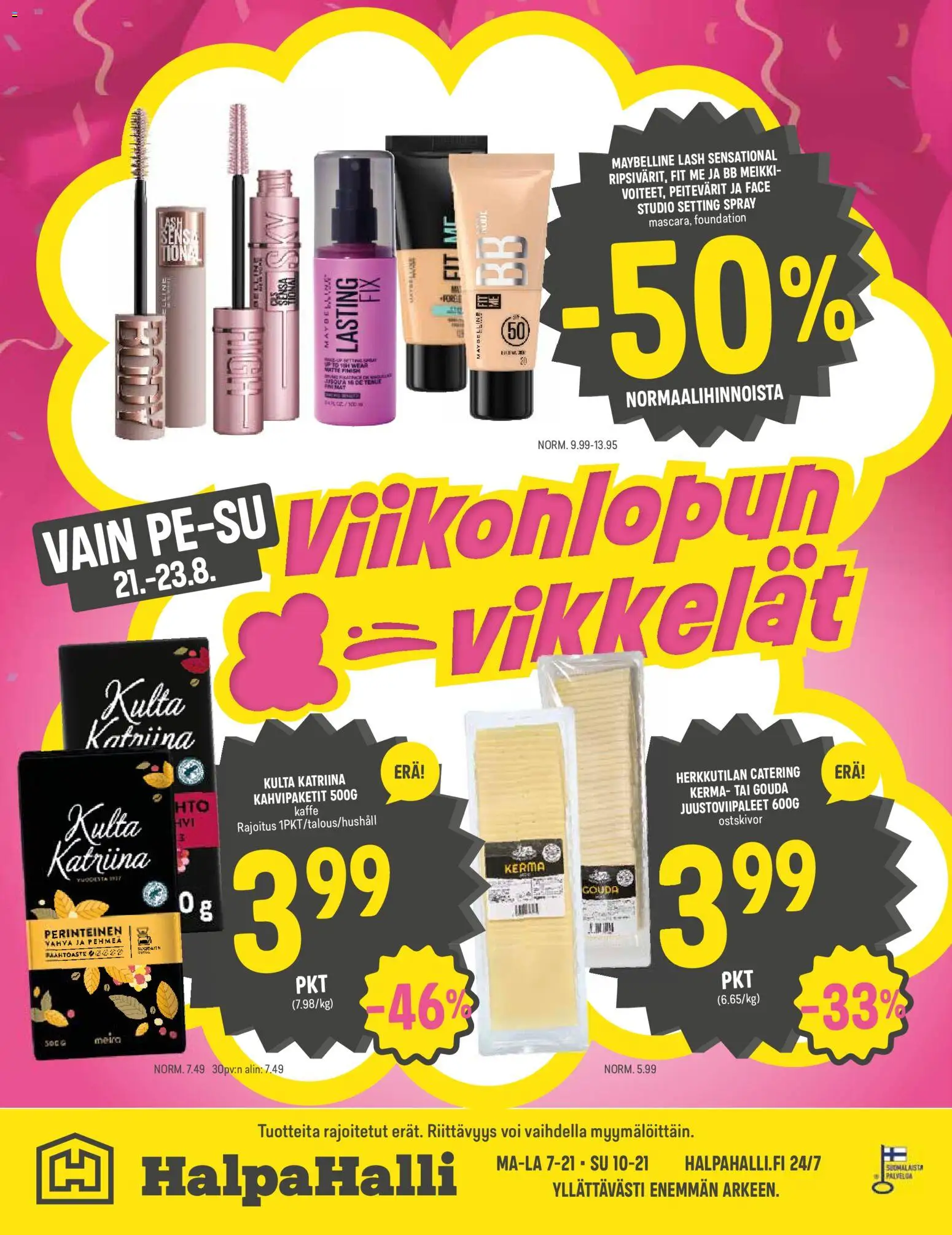 Halpa Halli tarjoukset – voimassa 19/08/2026 alkaen | Sivu: 12 | Tuotteet: Meikki, Voi, Kerma