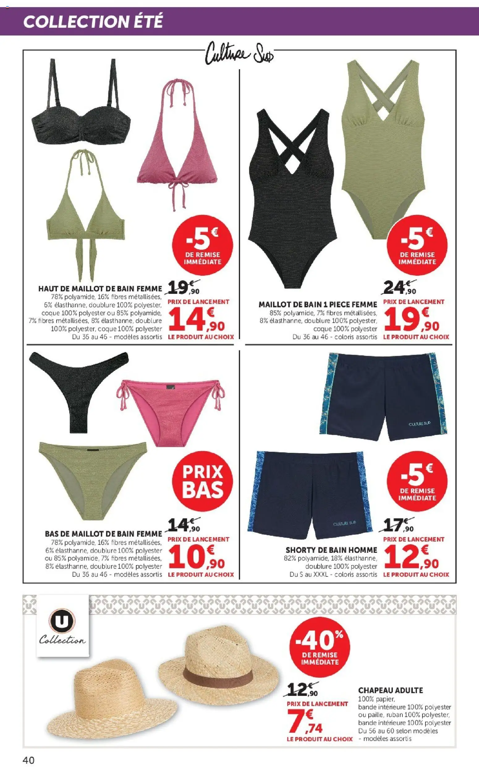 {H1} | Page: 40 | Produits: Maillot de bain, Chapeau