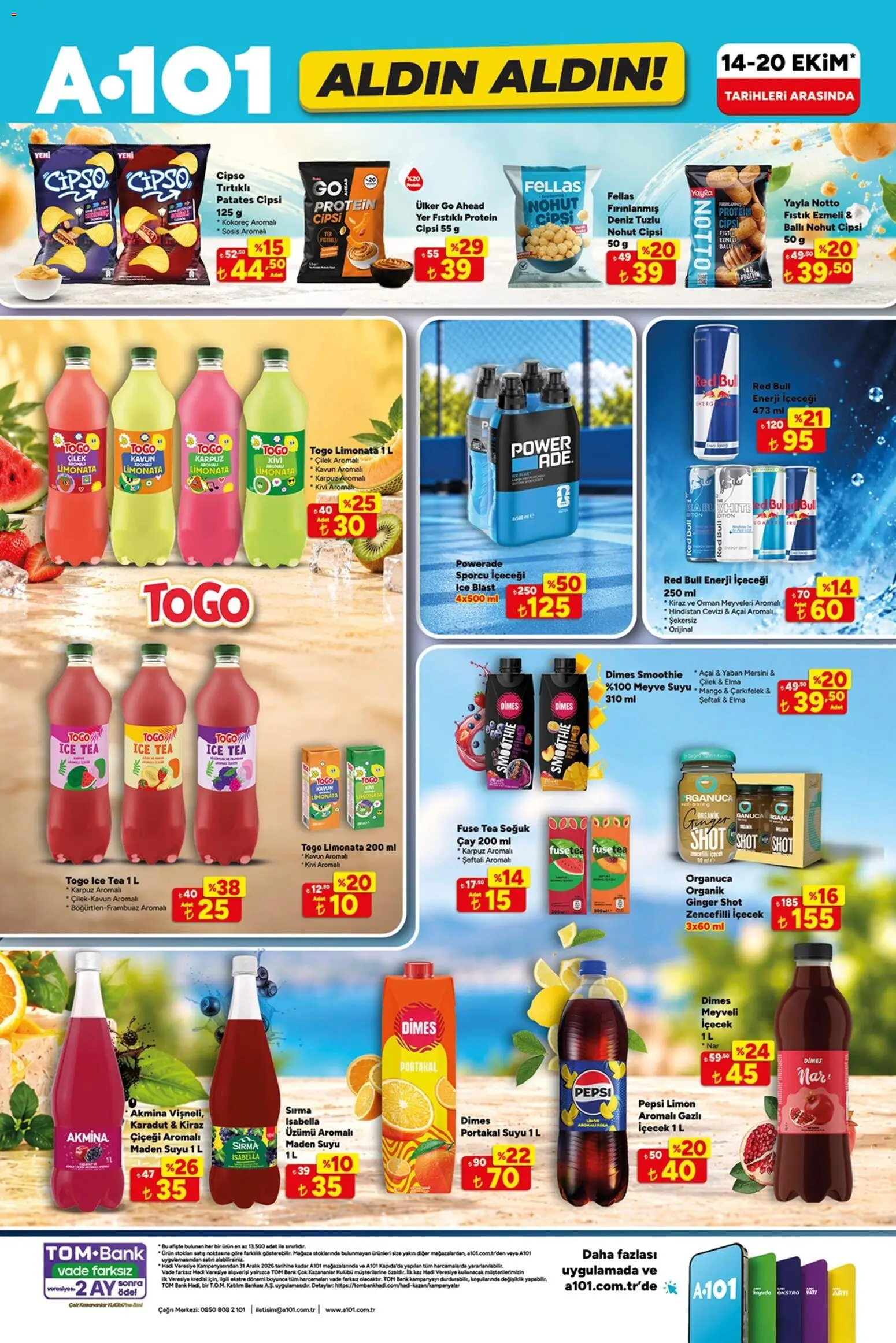 A101 - Katalog Aldın Aldın - 15 Ekim 2026 tarihinden itibaren geçerlidir | Sayfa: 11 | Ürünler: Elma, Mango, Nar, Ice tea