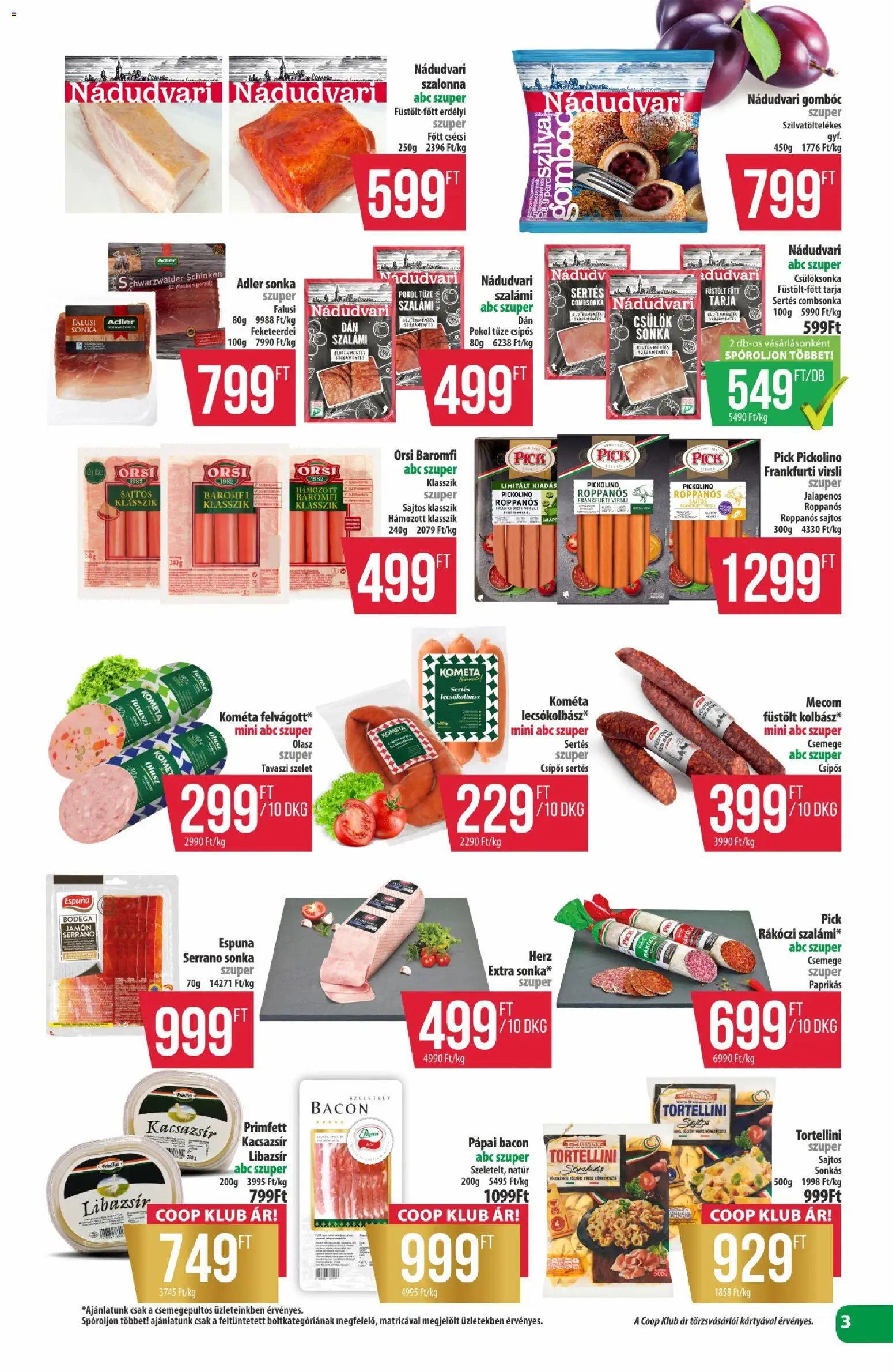 COOP akciós ujság - amely érvényes a következő dátumtól: 25.06.2026 | Oldal: 3
