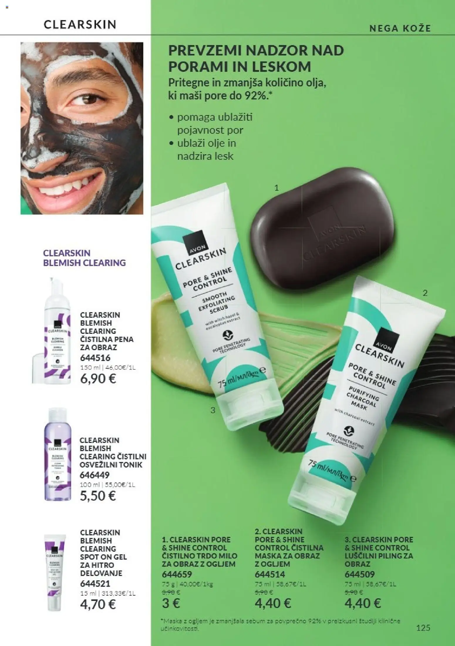 Novi Avon katalog ponudbe – veljaven od 01.10.2026 | Stran: 125 | Izdelki: Maska za obraz, Maska, Milo, Tonik