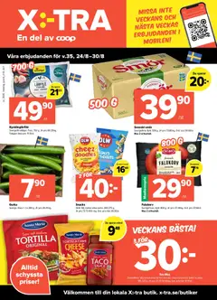 Coop X:-TRA erbjudanden - Förhandsvisning av reklamblad från butik Coop X:-TRA aktuell från 24/08/2026