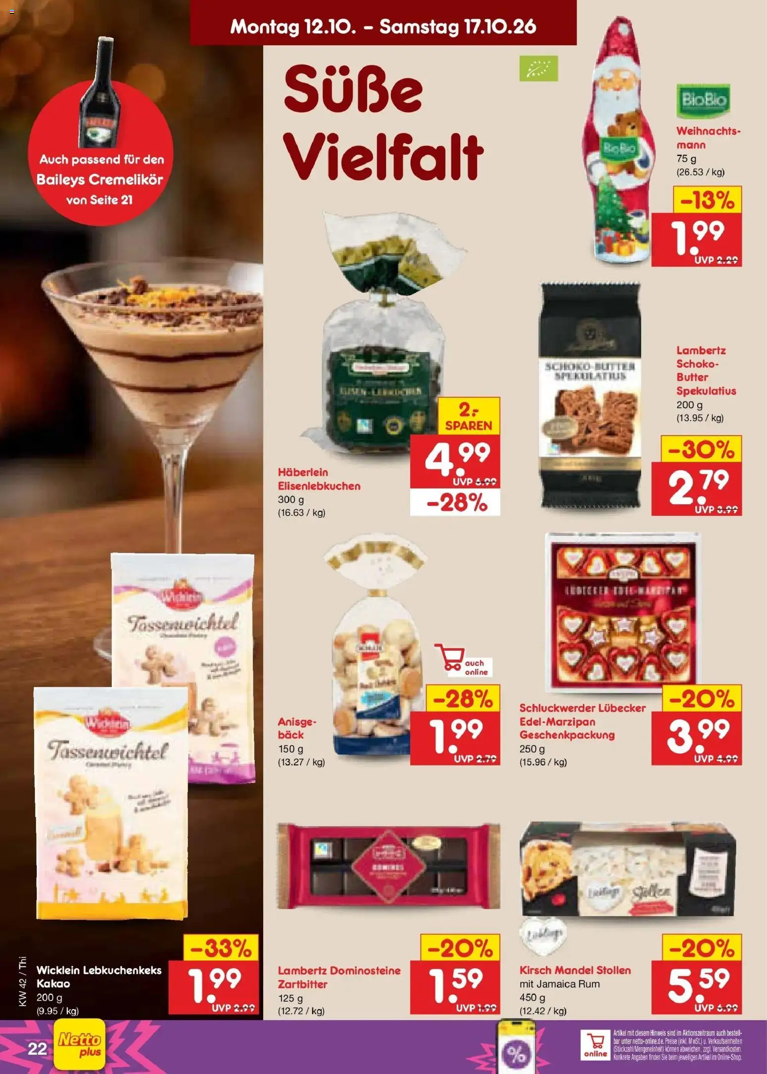 Netto Marken-Discount Prospekt Thiendorf – gültig ab 12.10.2026 | Seite: 28 | Produkte: Butter, Rum, Baileys