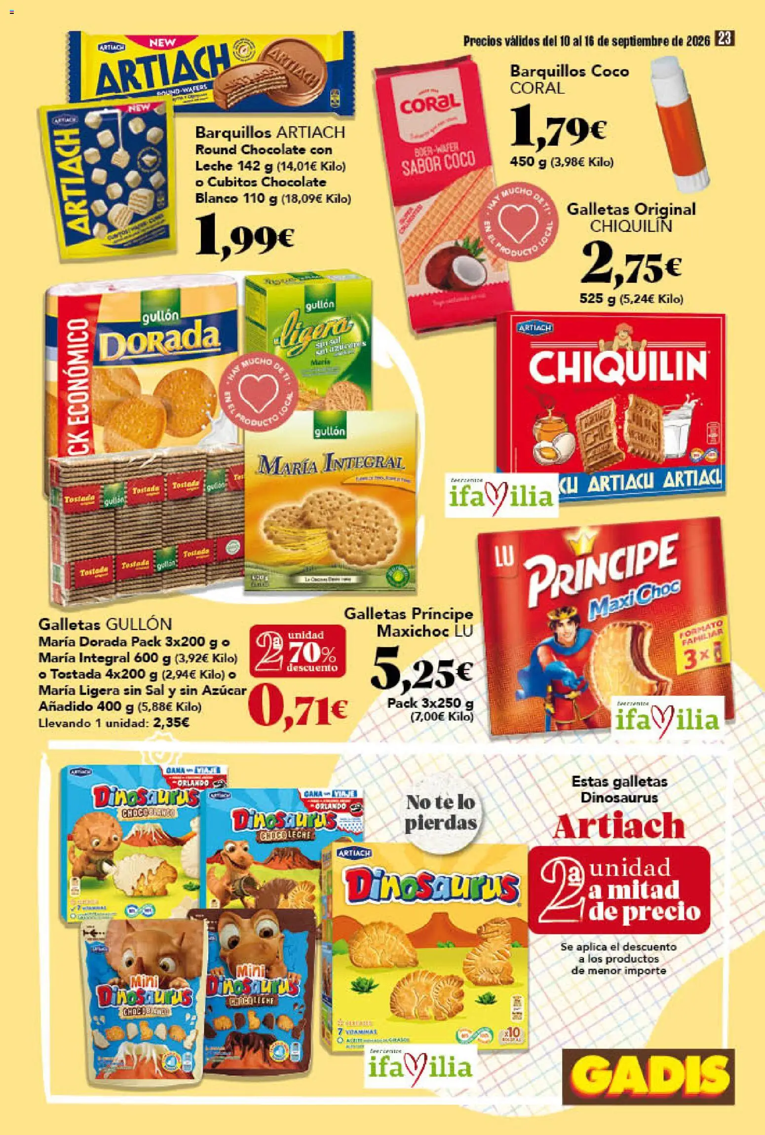 Gadis folleto │ válido desde el 10/09/2026 | Página: 23 | Productos: Barquillos, Chocolate, Té, Galletas