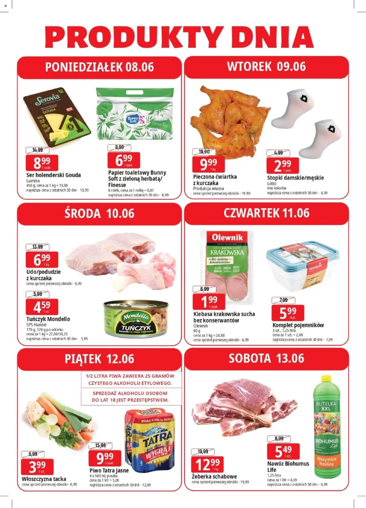 E.Leclerc gazetka - Elbląg od 08.06.2026 | Strona: 4 | Produkty: Papier toaletowy, Rosliny, Ser, Piwo