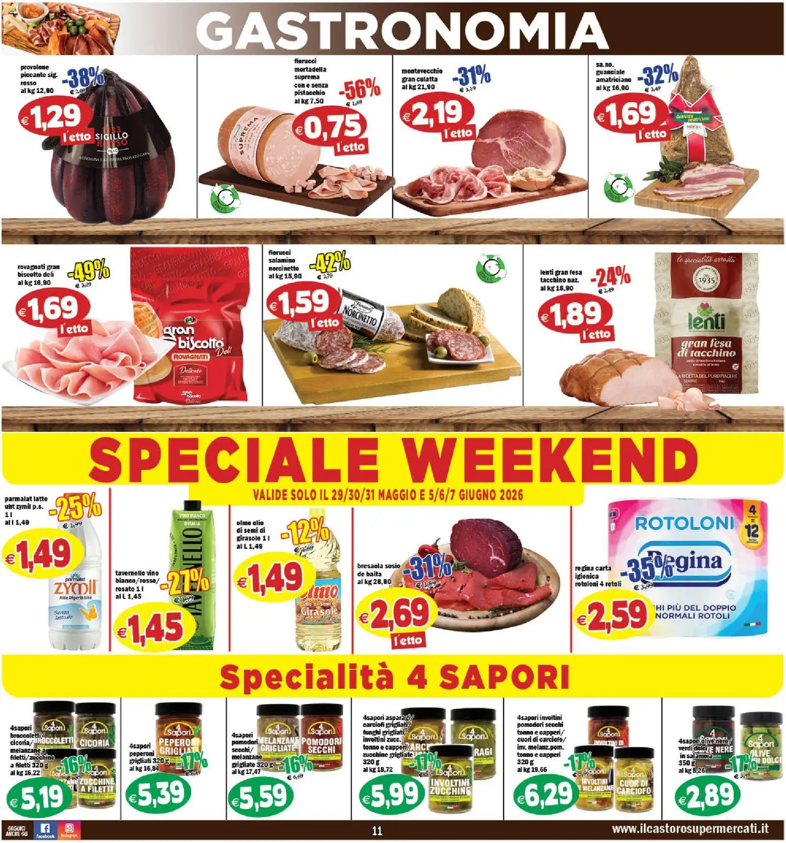 Volantino Il Castoro del 29.05.2026 | Pagina: 11 | Prodotti: Peperoni, Olio, Olio di semi di girasole, Pomodori secchi