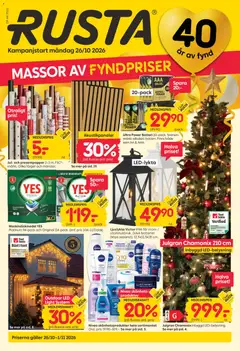 Rusta erbjudanden - Förhandsvisning av reklamblad från butik Rusta aktuell från 26/10/2026