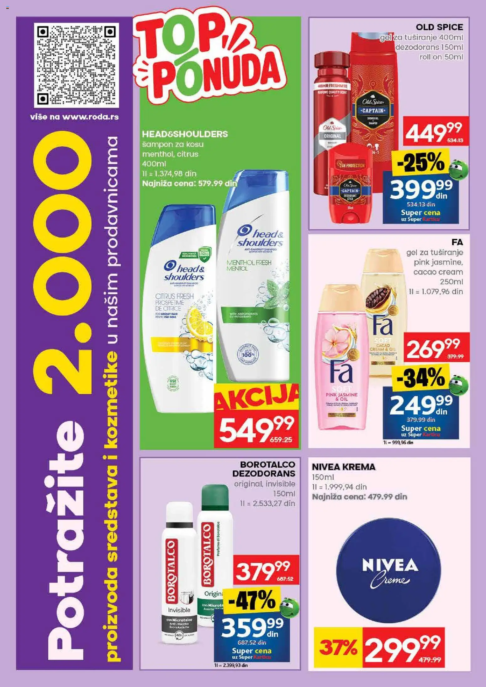 Roda katalog - važi od 31.08.2026 | Strana: 48 | Proizvode: Nivea, Krema, Gel za tuširanje, Dezodorans