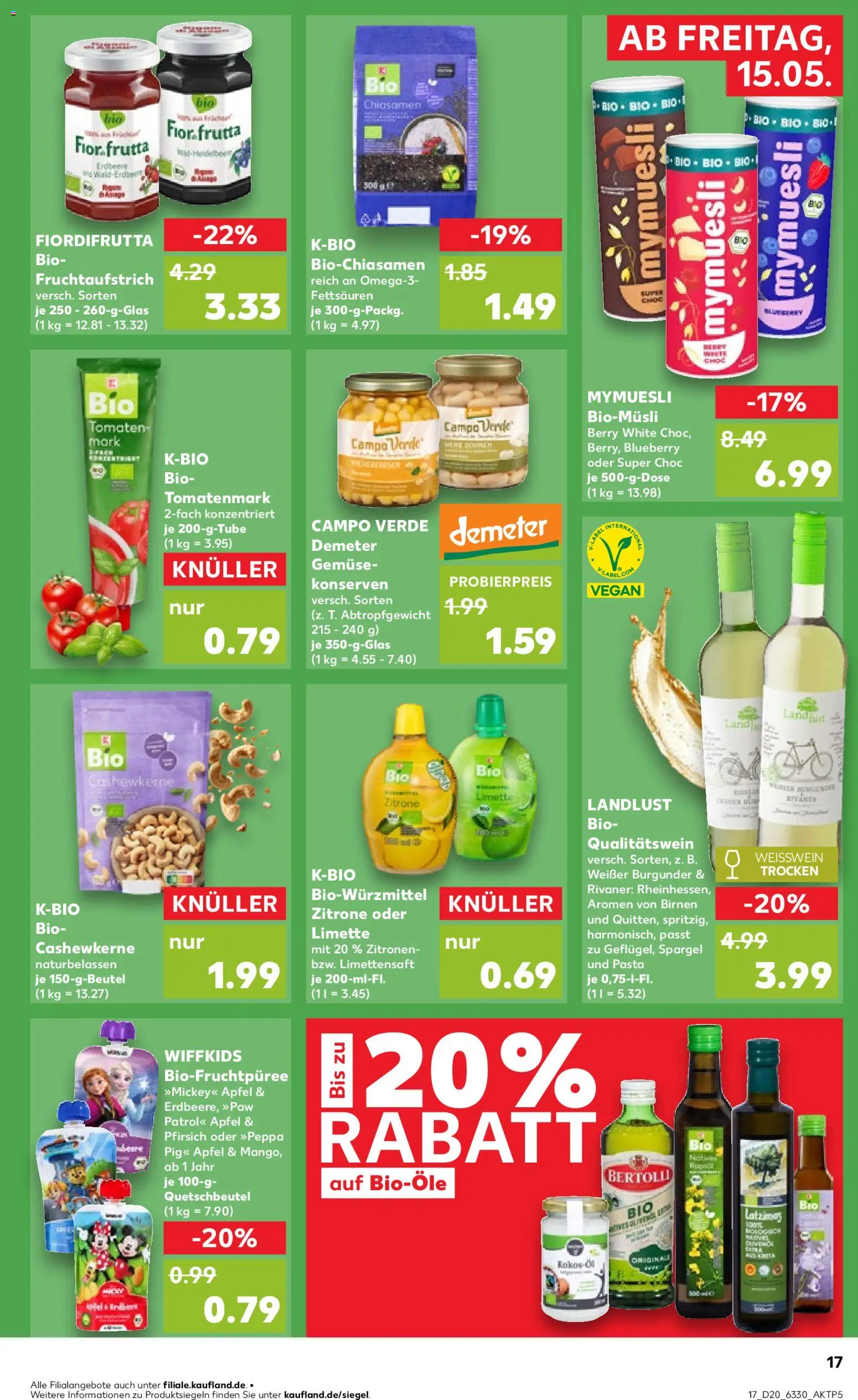 Kaufland Prospekt Kiel	 – gültig ab 15.05.2026 | Seite: 17 | Produkte: Weißwein, Gemüse, Pasta, Zitronen