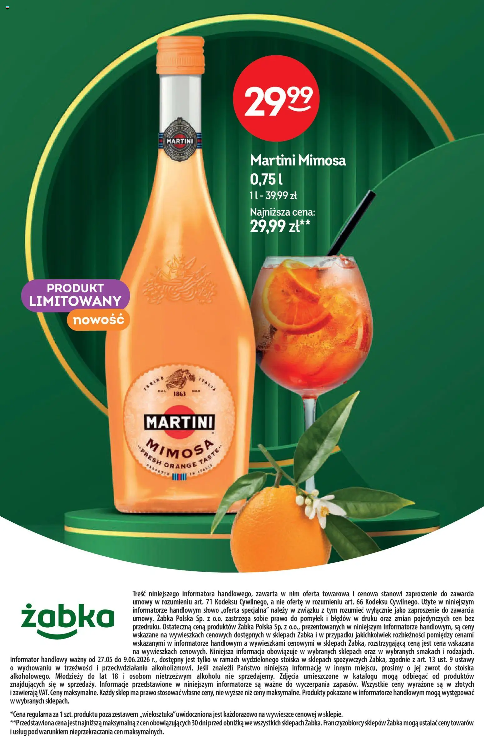 Żabka gazetka - Katalog win od 27.05.2026 | Strona: 20 | Produkty: Martini