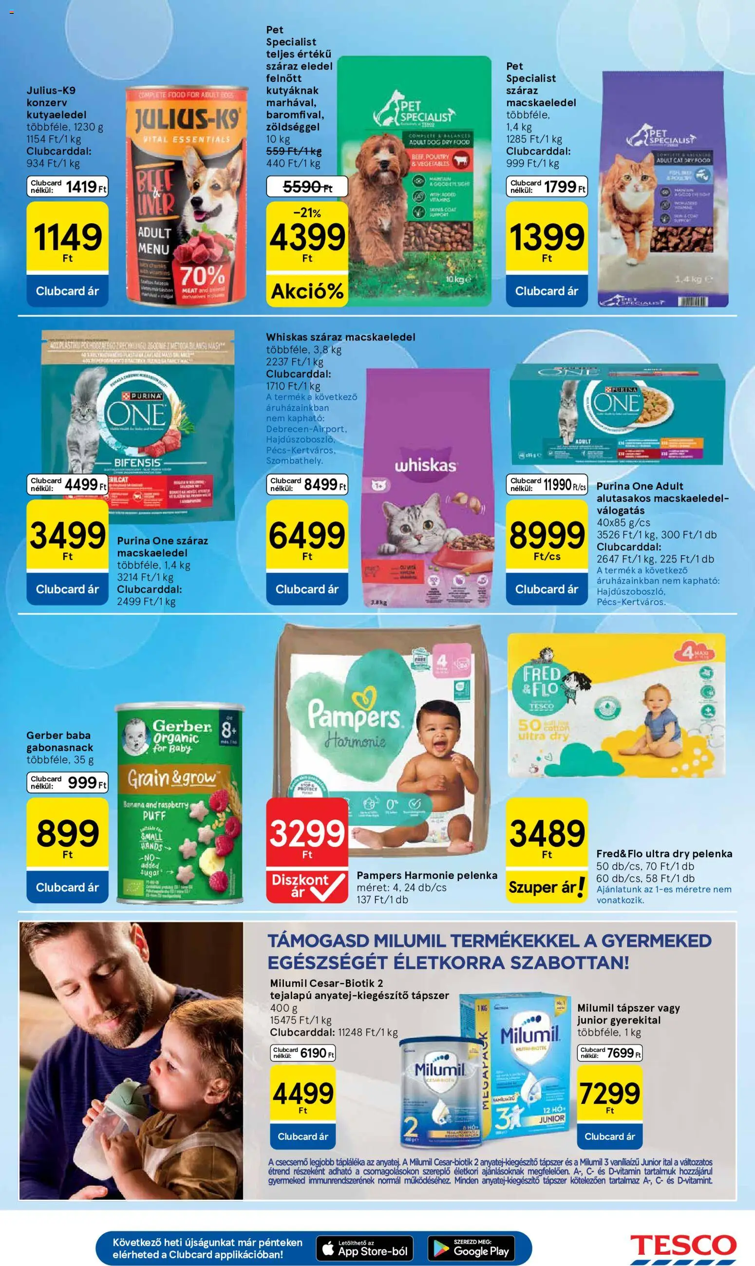 Tesco akciós ujság - amely érvényes a következő dátumtól: 2026.08.27. | Oldal: 27 | Termékek: Macskaeledel, Kutyaeledel, Puff, Száraz macskaeledel