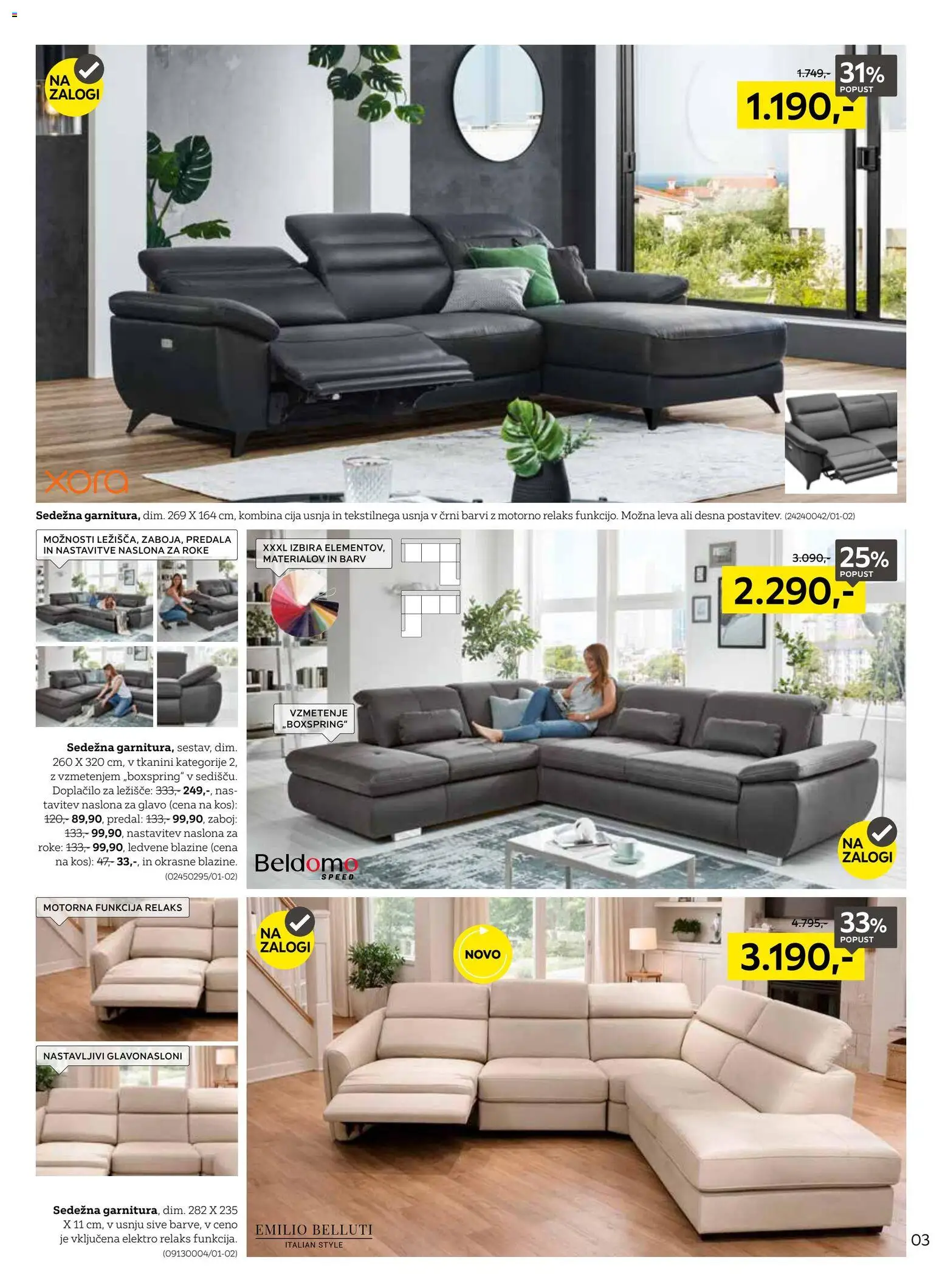 Novi XXXL Lesnina katalog ponudbe – veljaven od 01.06.2026 | Stran: 3 | Izdelki: Ležišče, Kos, Zaboj