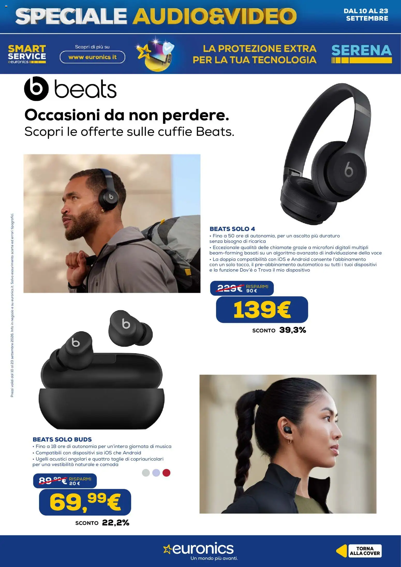 Volantino Euronics del 10/09/2026 | Pagina: 5 | Prodotti: Cuffie