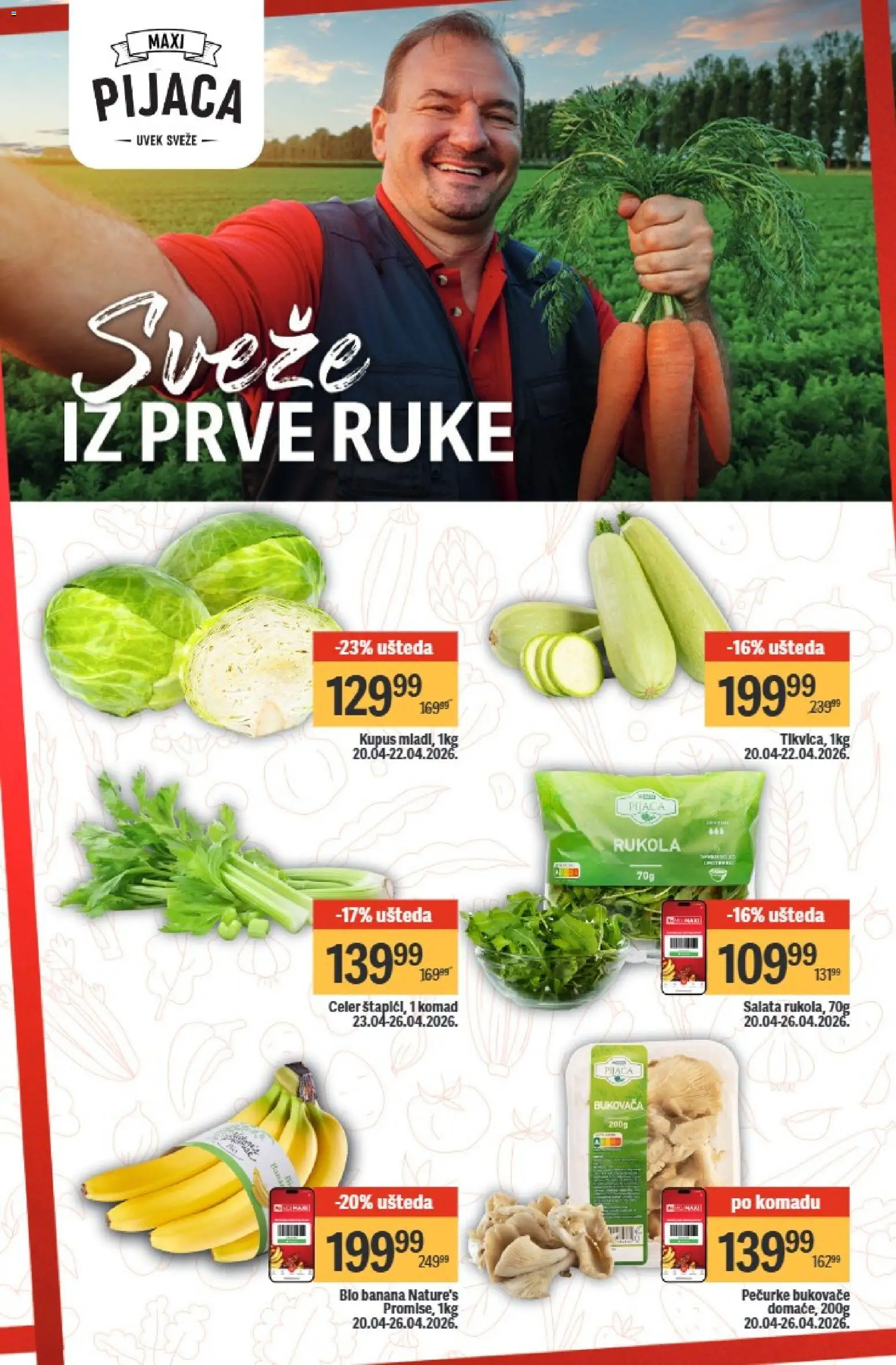 Maxi katalog - važi od 20.04.2026 | Strana: 9 | Proizvode: Banana, Salata, Kupus, Celer