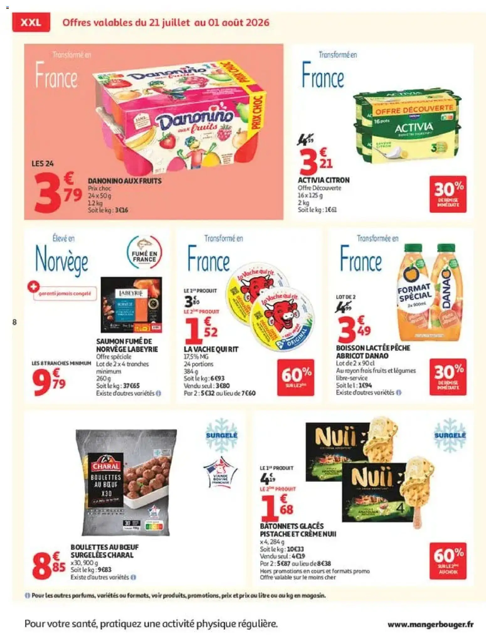 {H1} | Page: 8 | Produits: Glaces, Citron, Pêche, Saumon fumé
