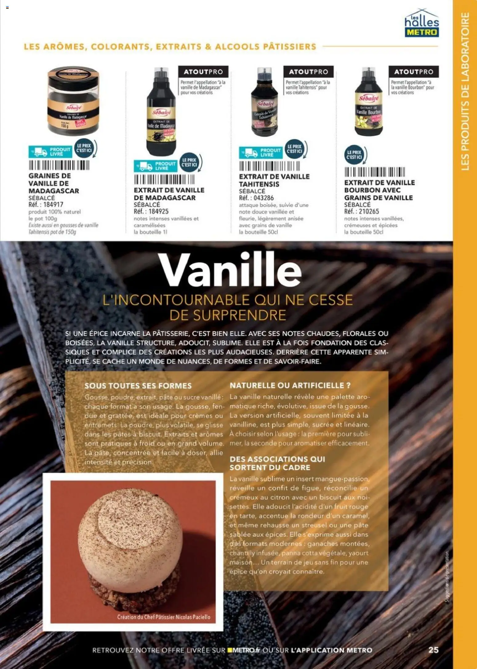 {H1} | Page: 25 | Produits: Sucre, Extrait de vanille, Bourbon, Cadre