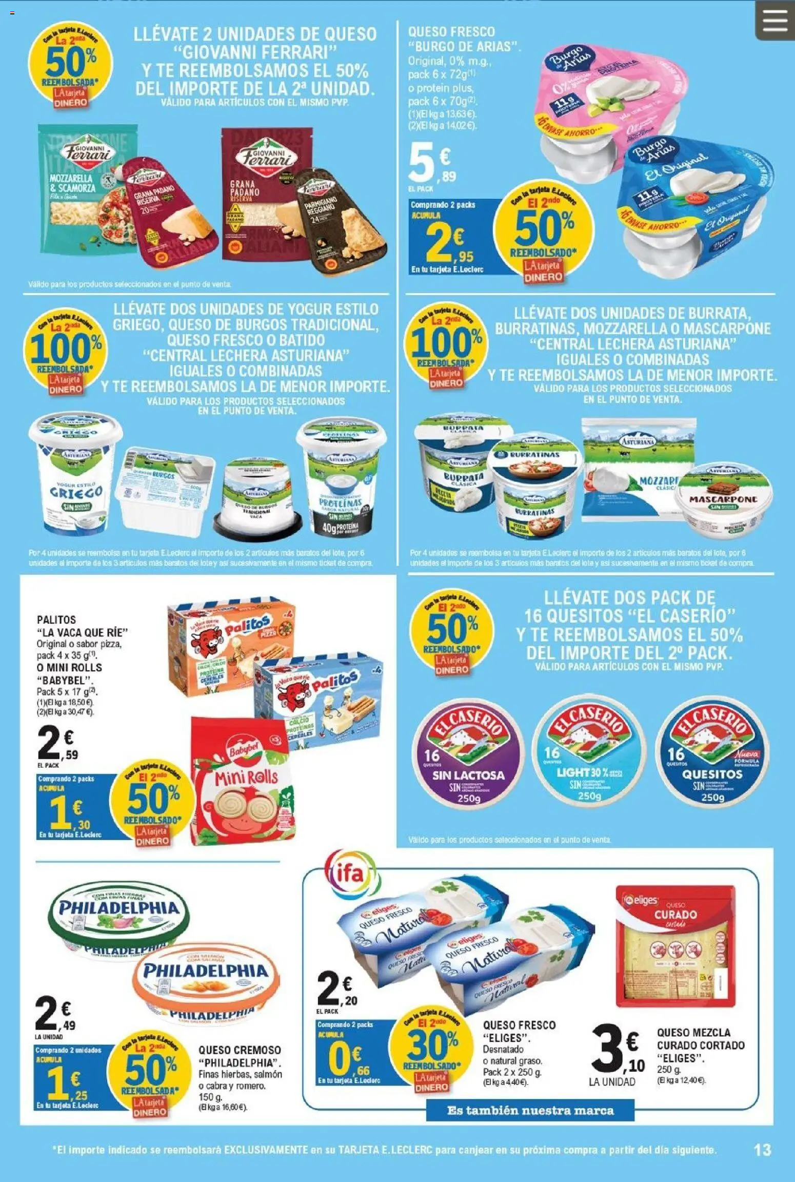 E.Leclerc Valdemoro │ válido desde el 09/09/2026 | Página: 13 | Productos: Proteína, Yogur, Cereales, Salmón