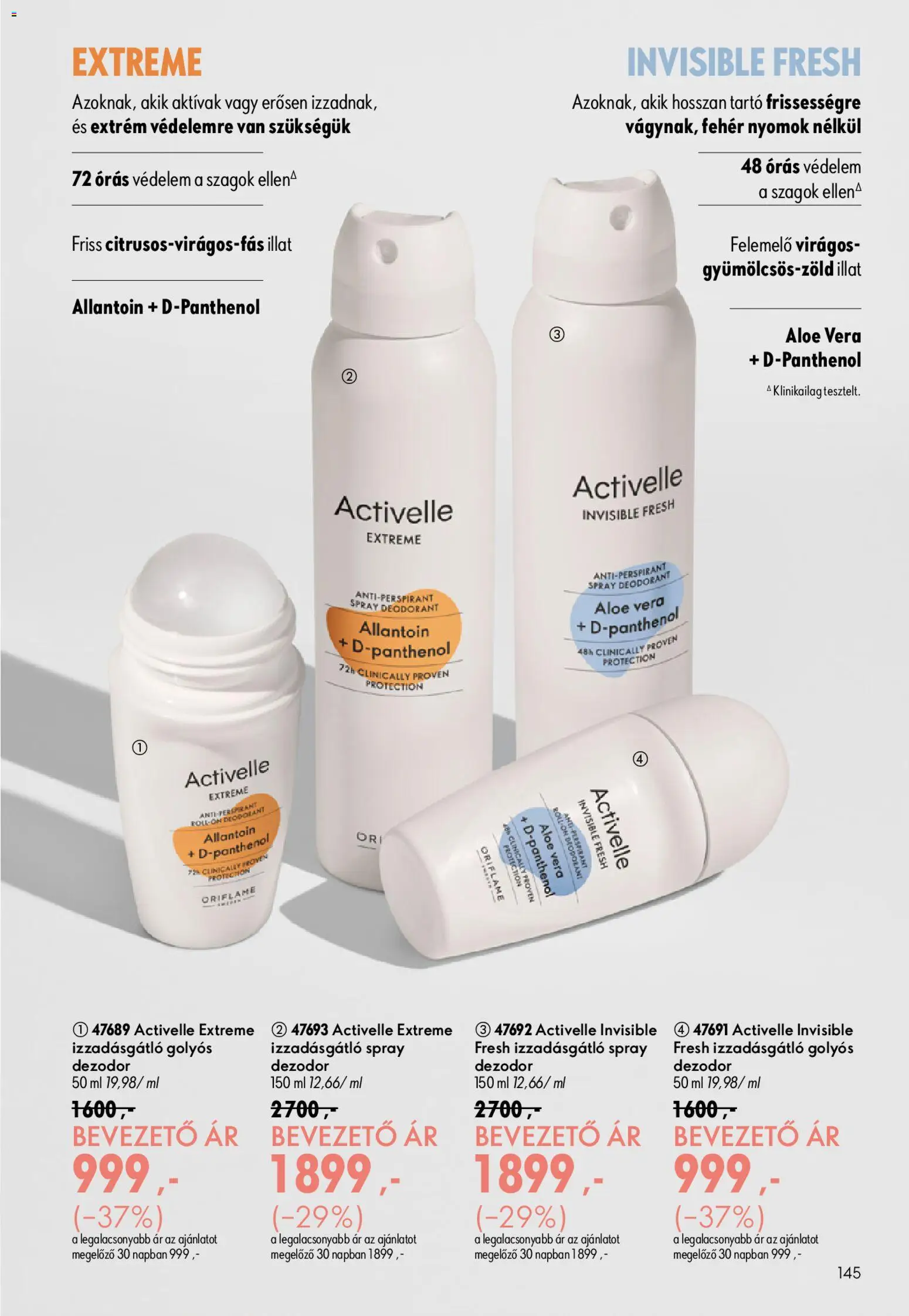Oriflame akciós ujság - amely érvényes a következő dátumtól: 2026.07.08. | Oldal: 145 | Termékek: Aloe vera, Dezodor, Izzadásgátló