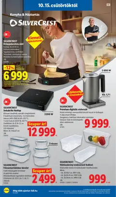 SILVERCREST Óriáspalacsinta sütő, Sütőlap: kb. Ø 30 cm, Állítható hőmérséklet, Tapadásmentes sütőfelület, Tartozékok: simítópálca, spatula, Működést és hőmérsékletet jelző fény, /db - amely érvényes a következő dátumtól: 2026.10.15. | Oldal: 38