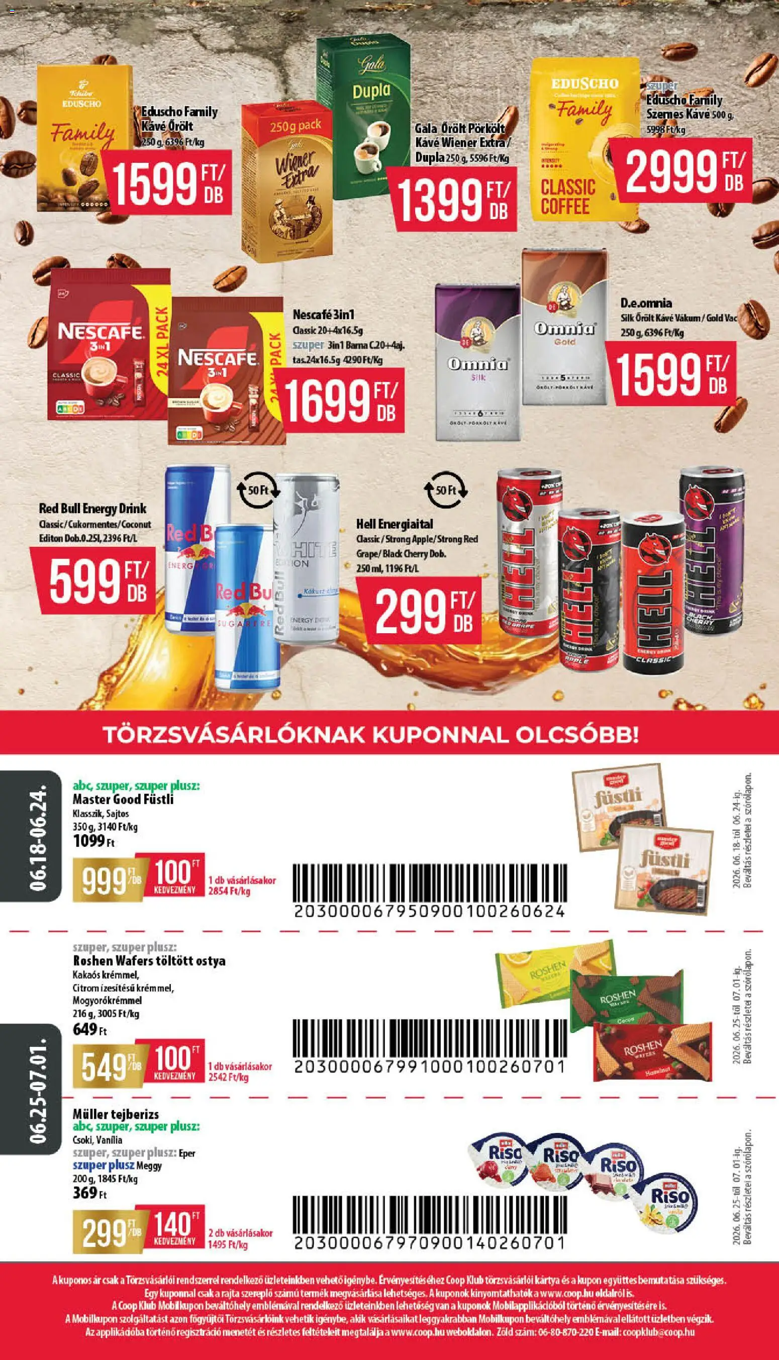 COOP akciós ujság - amely érvényes a következő dátumtól: 18.06.2026 | Oldal: 12 | Termékek: Nescafé, Szemes kávé, Eper, Citrom