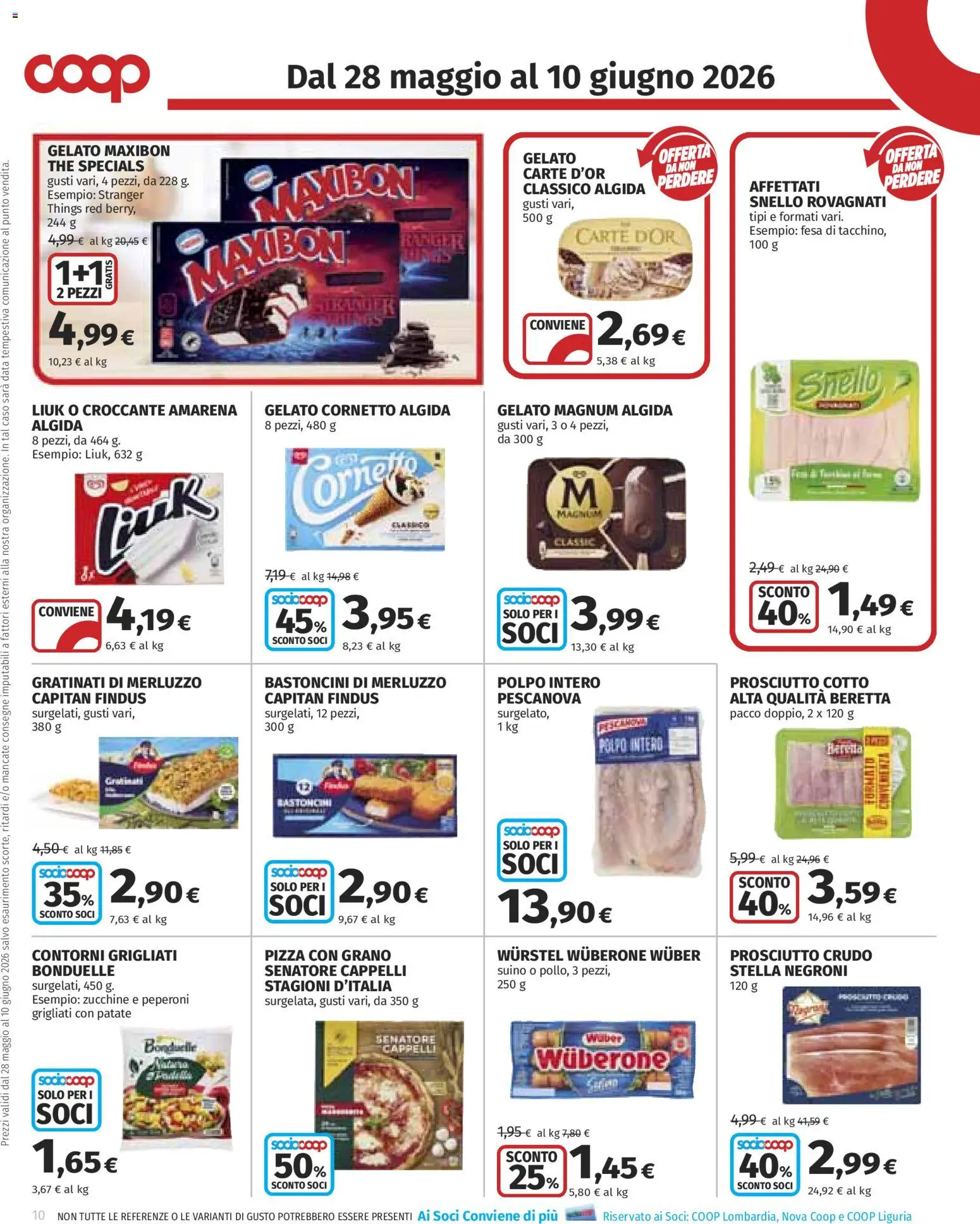 Volantino COOP del 28.05.2026 | Pagina: 10 | Prodotti: Peperoni, Merluzzo, Prosciutto, The