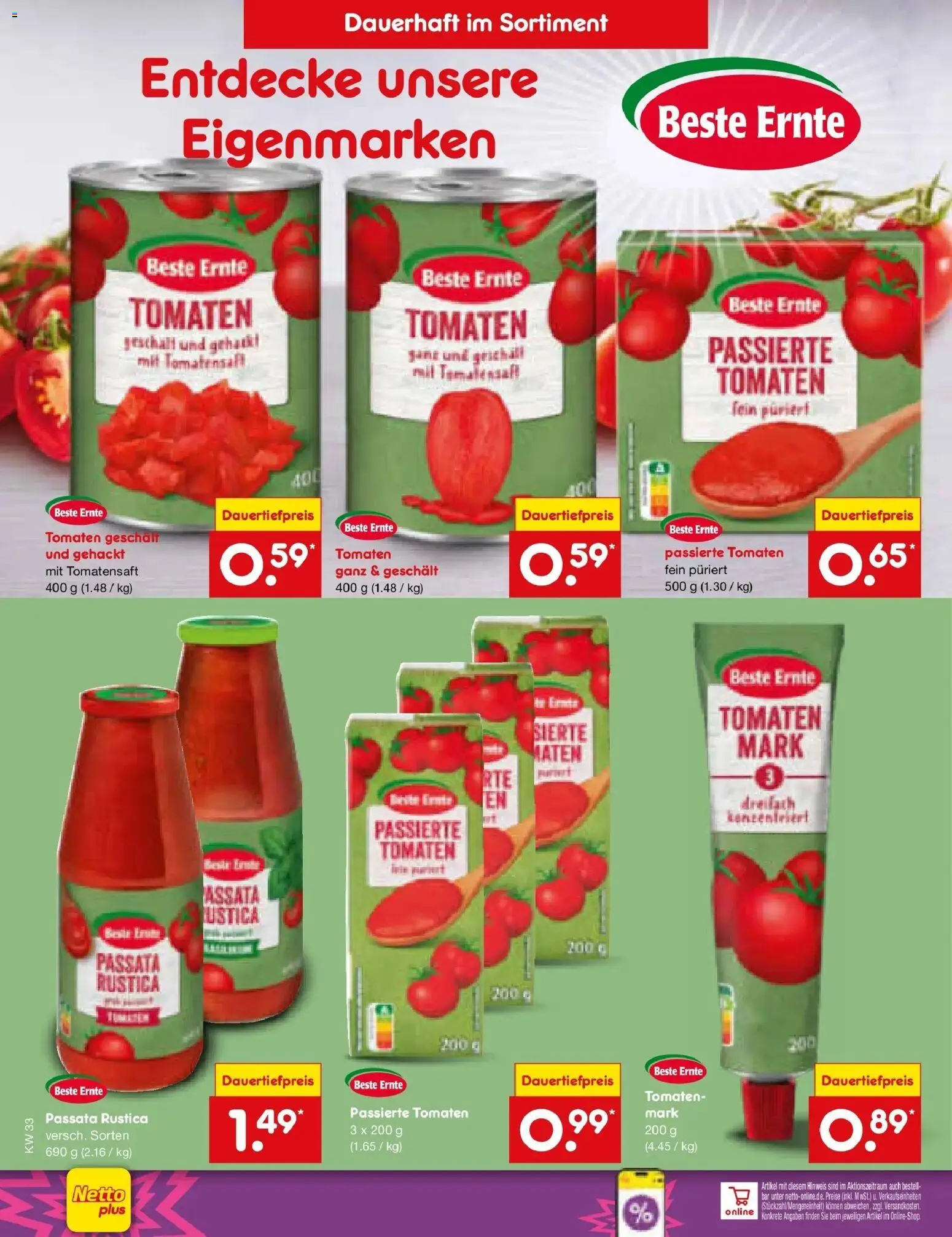 Netto Marken-Discount Prospekt Katzweiler (ab 10.08.2026) » Angebote | Seite: 52 | Produkte: Tomaten
