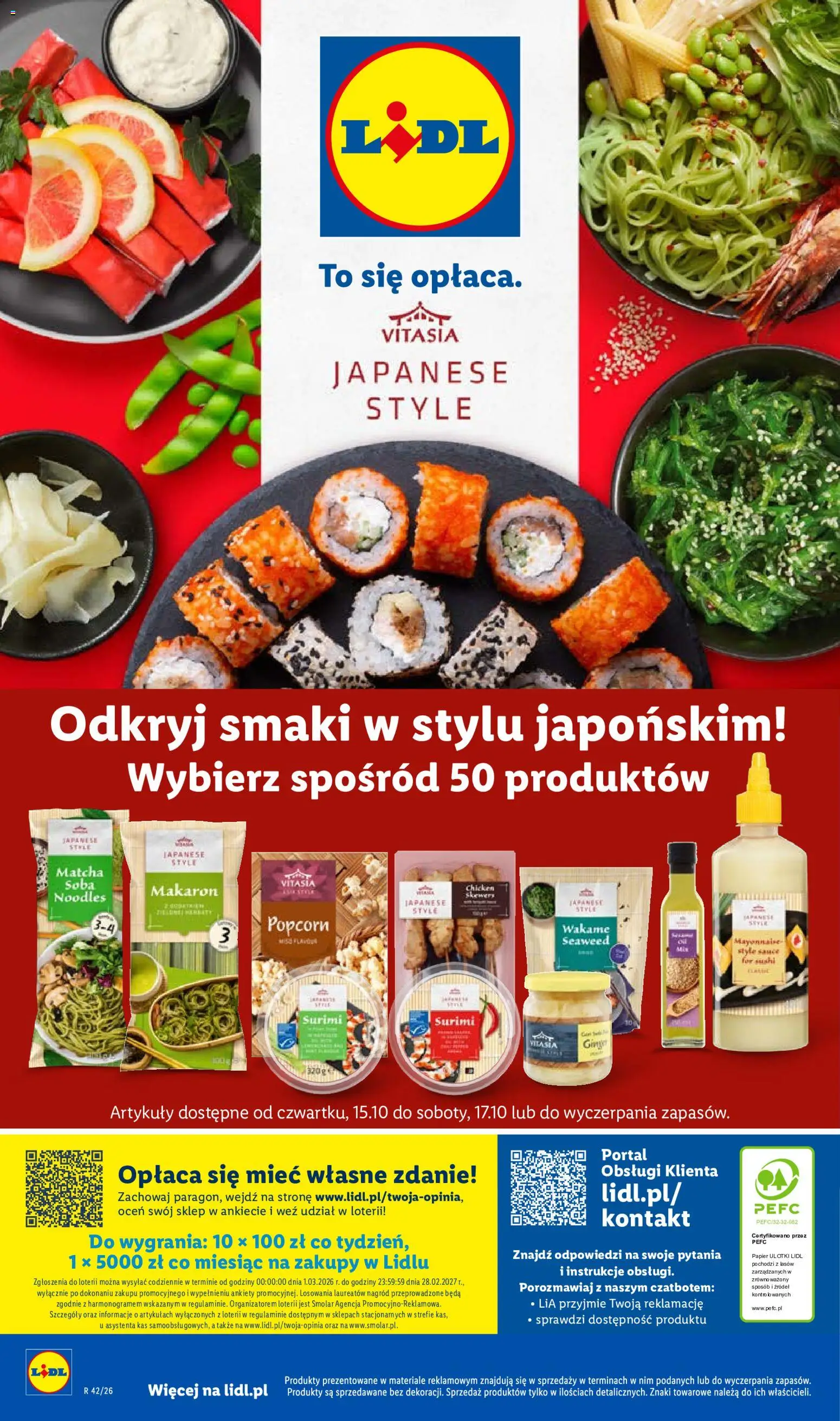 Lidl Polsko katalog od 12.10.2026 | Strana: 56 | Produkty: Matcha, Sushi, Popcorn, Surimi