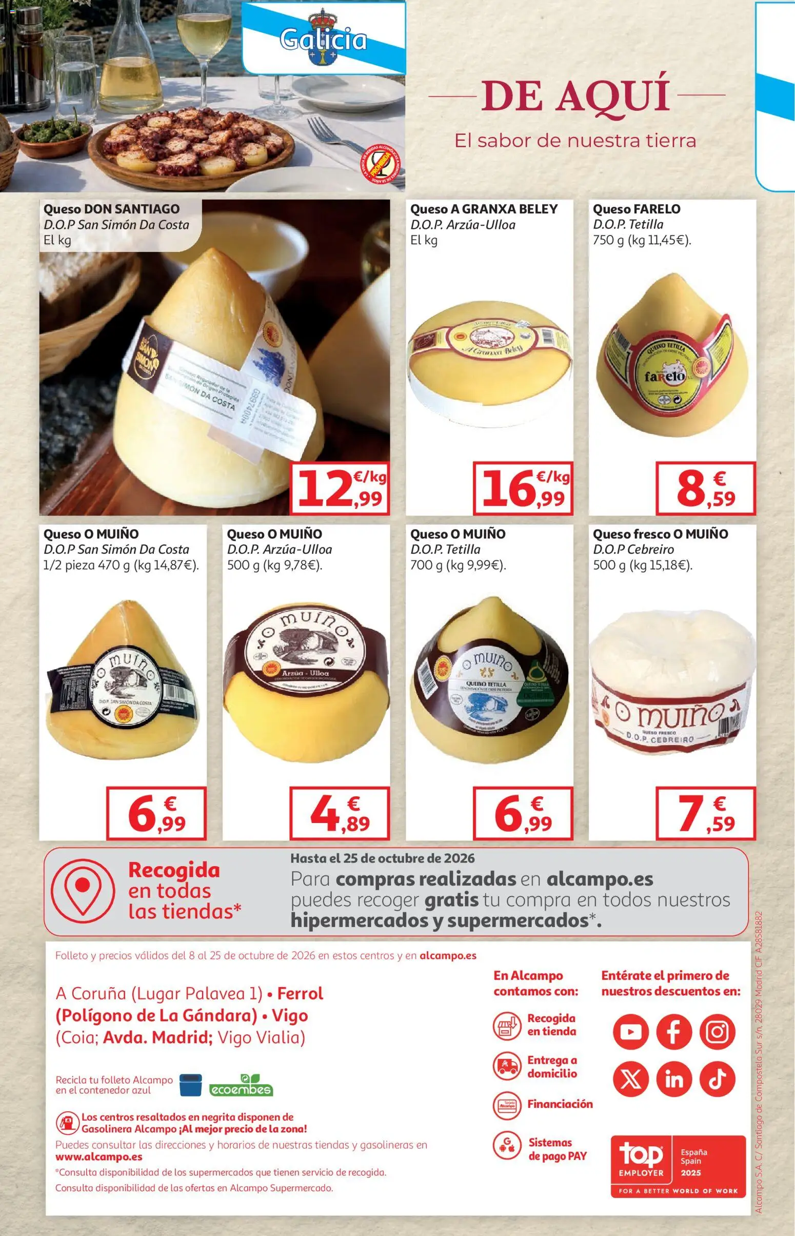 Alcampo - HG Galicia │ válido desde el 08/10/2026 | Página: 40 | Productos: Queso, Queso fresco, Tierra