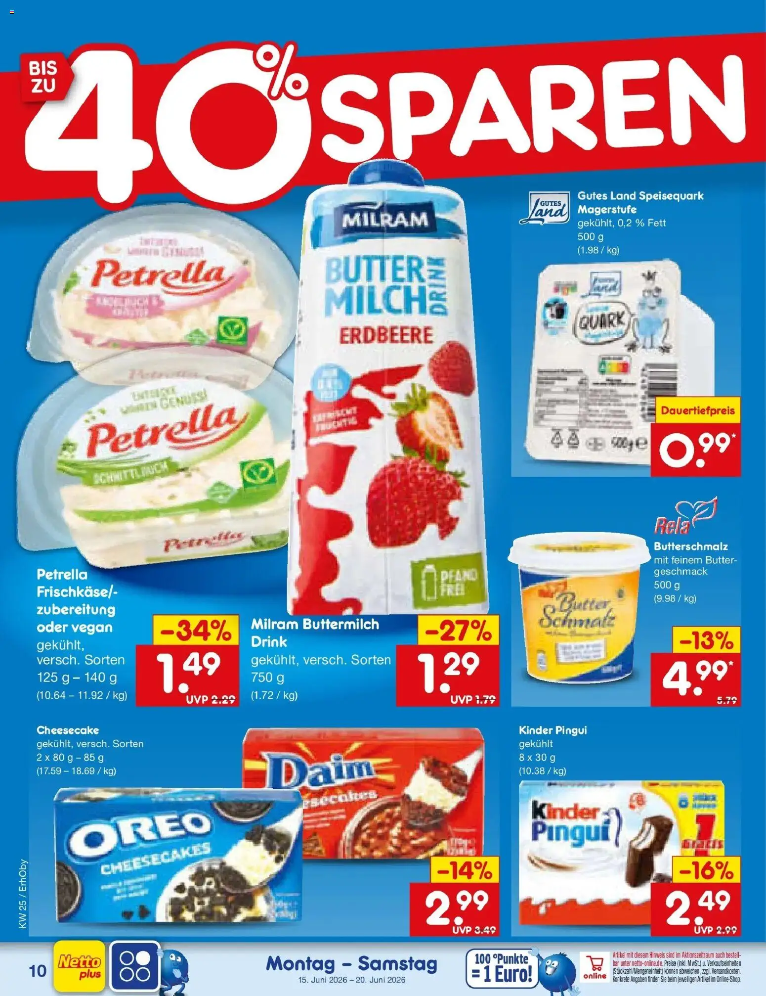 Netto Marken-Discount Prospekt Velden – gültig ab 14.06.2026 | Seite: 12 | Produkte: Butterschmalz, Buttermilch, Quark, Milram
