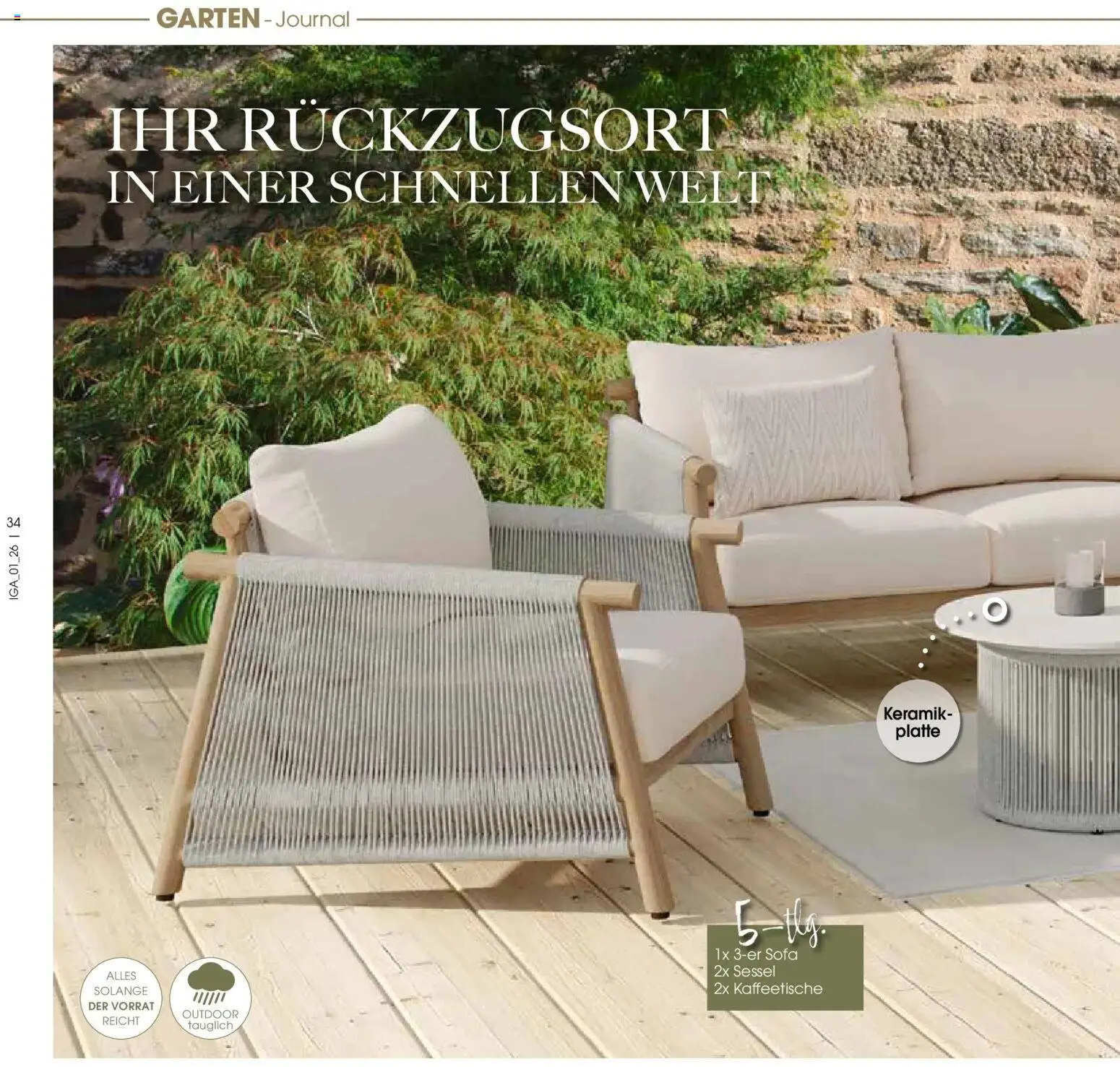 Zurbrüggen Garten Unna – gültig ab 19.03.2025 | Seite: 34 | Produkte: Sofa, Sessel