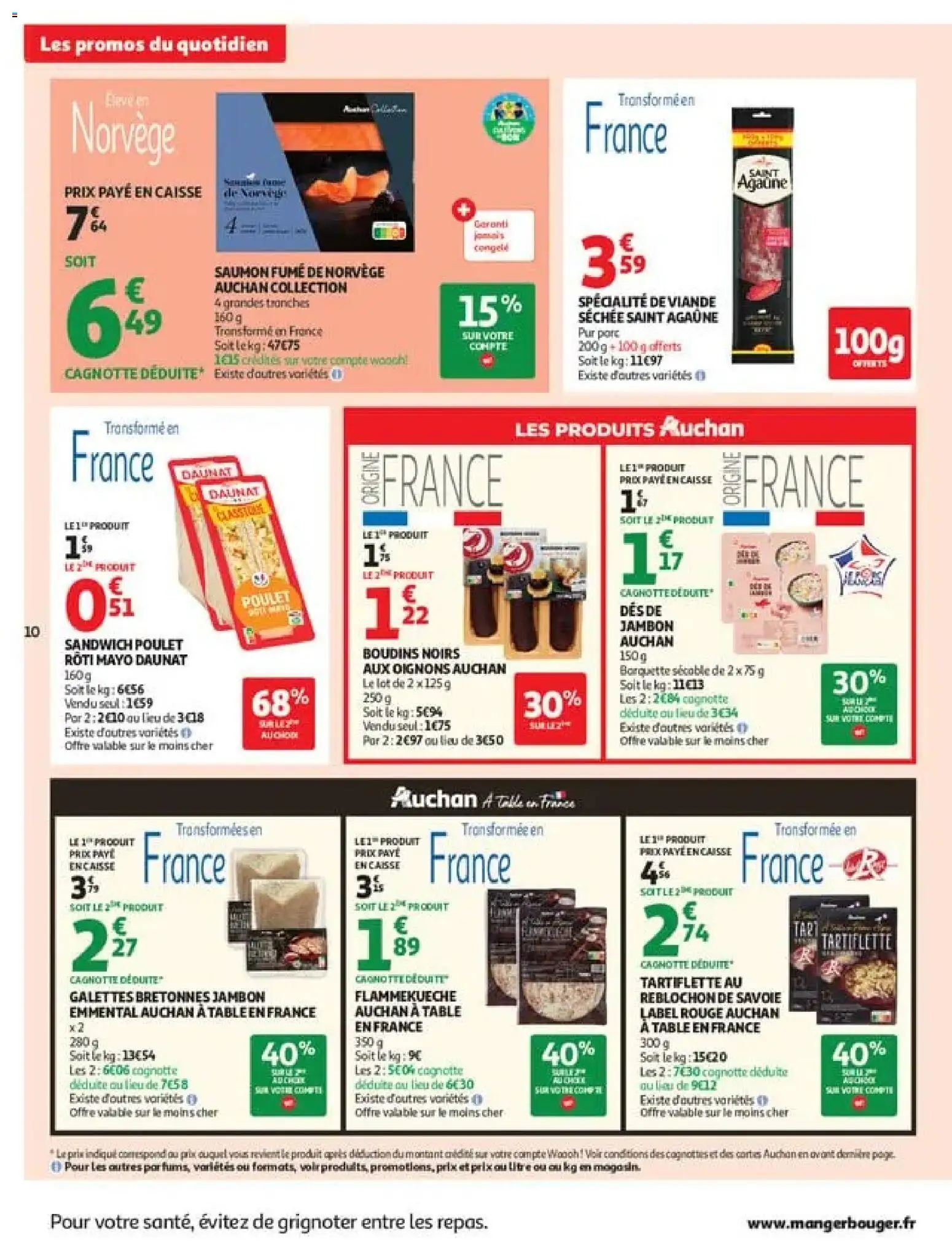 {H1} | Page: 10 | Produits: Reblochon, Poulet rôti, Galettes bretonnes, Viande