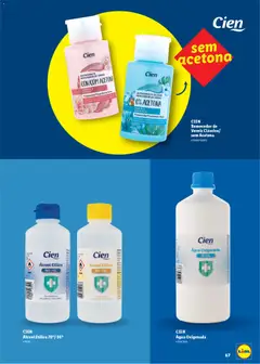 Pré-visualização CIEN Removedor de Verniz Clássico/ sem Acetona, Removerdor de Verniz Clássico/ sem Acetona válido de 16.03.2026 | Página: 67 | Produtos: Agua, Verniz