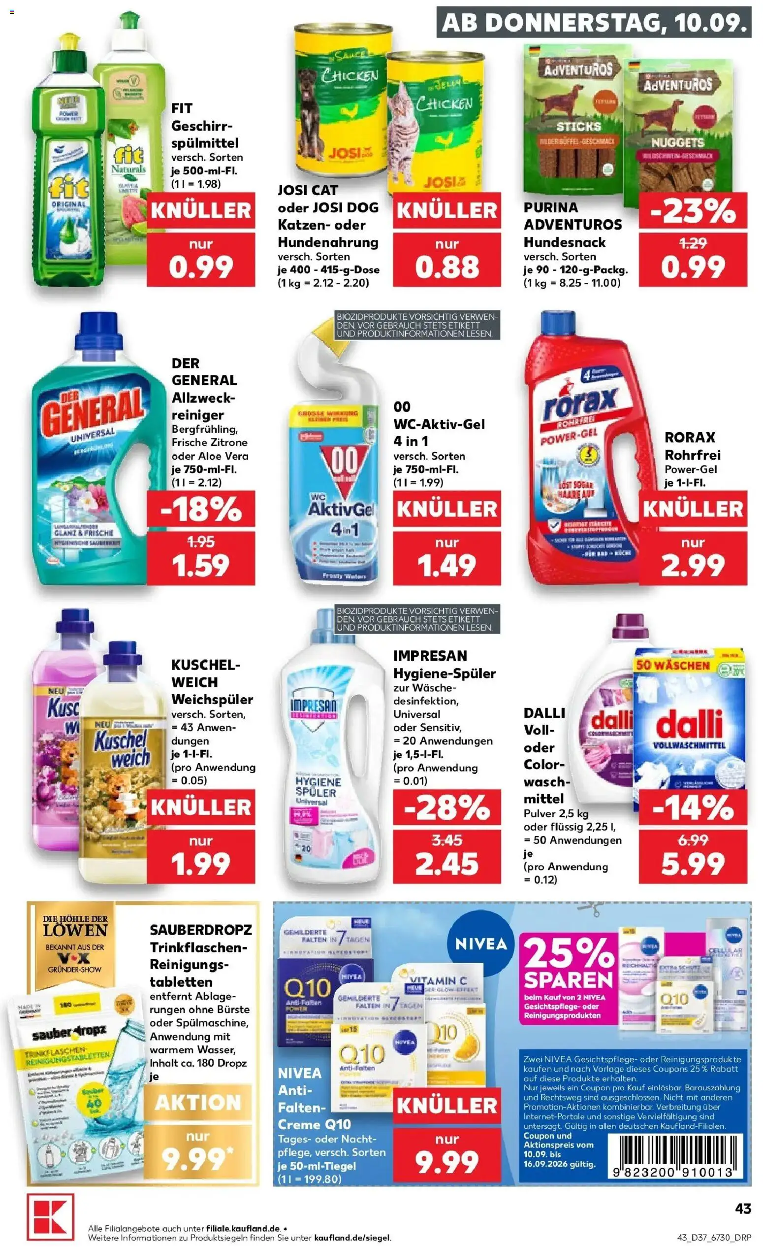 Prospekt Kaufland ab 07.09.2026 » Angebote Online zum Blättern | Seite: 60 | Produkte: Bürste, Creme, Weichspüler, Zitrone
