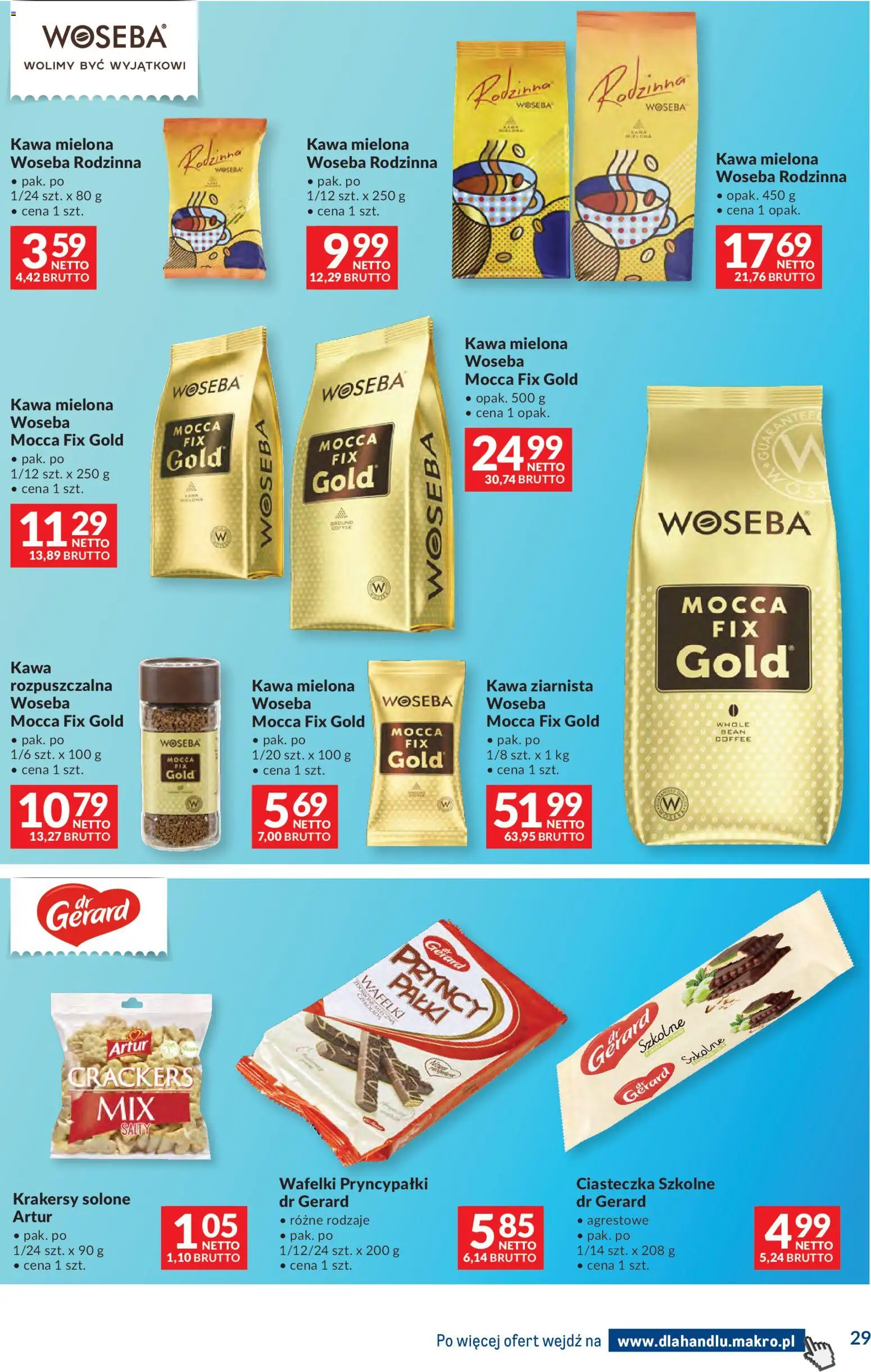 Makro gazetka - Dystrybucja do sklepów od 01.09.2026 | Strona: 29 | Produkty: Kawa rozpuszczalna, Wafelki PryncyPałki, Ciasteczka, Kawa mielona